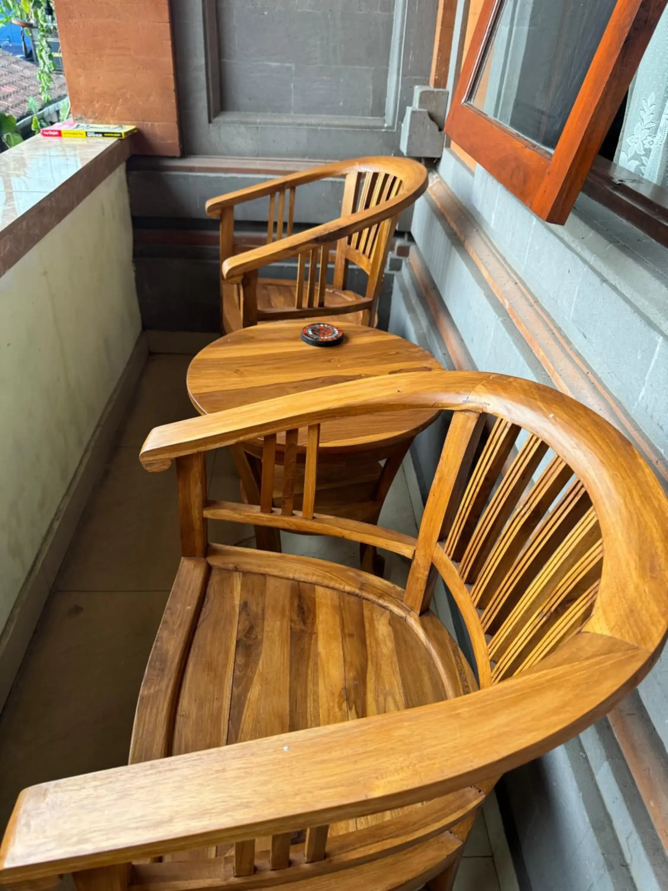 Seating area, Balcony/Terrace in Ode Hostel