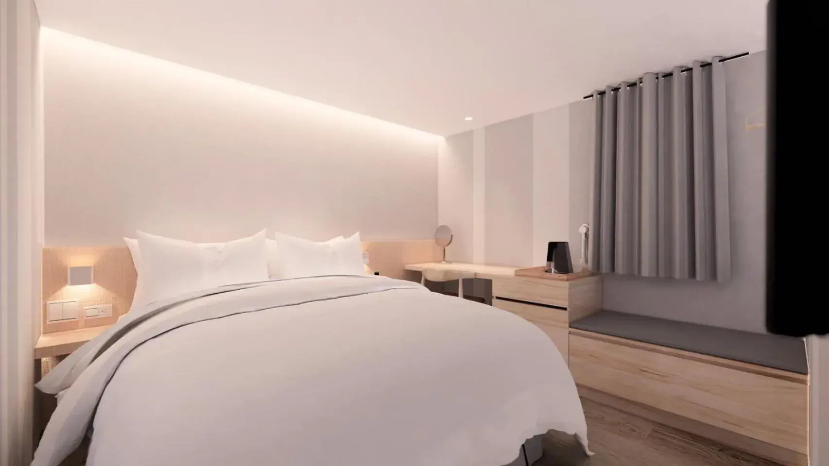 Bed in Ta Lee Hotel Bed in Ta Lee Hotel