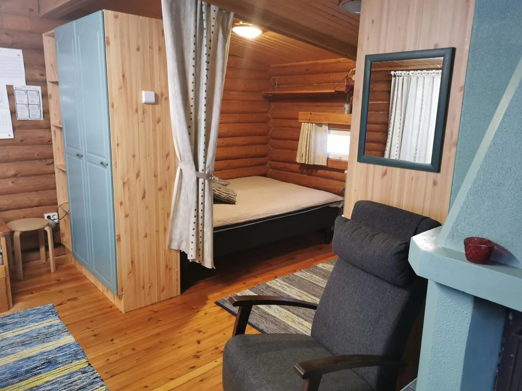 Bed in Ollilan Lomamajat