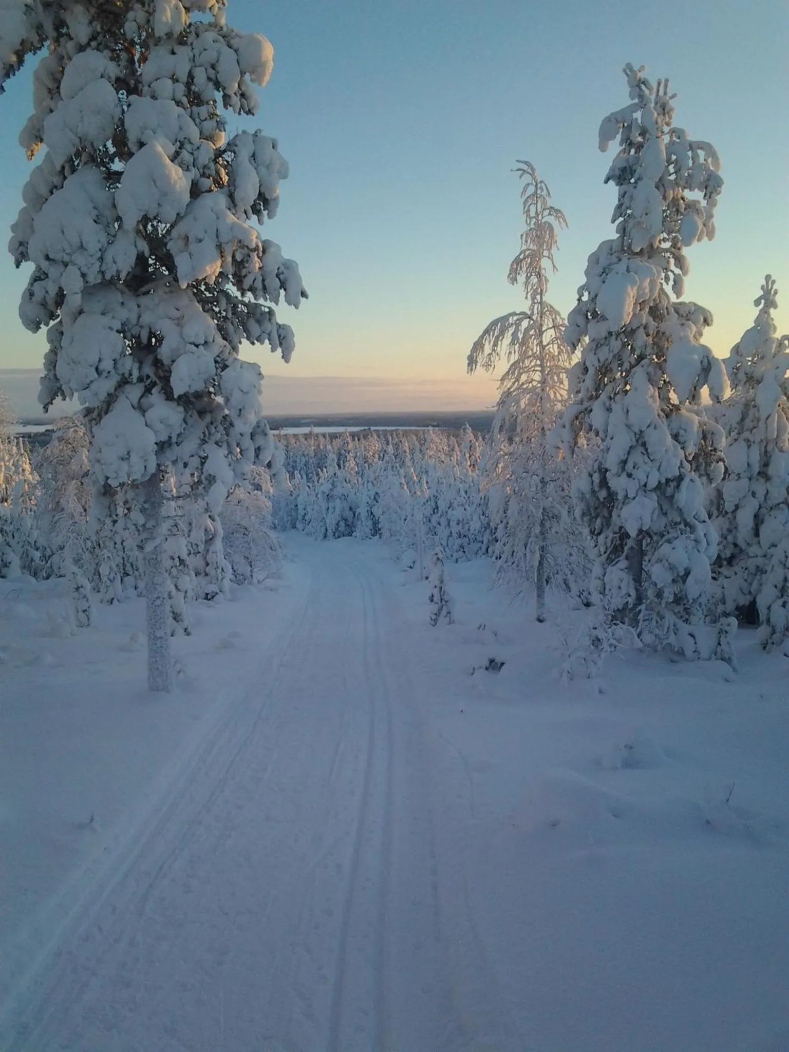 Skiing in Ollilan Lomamajat