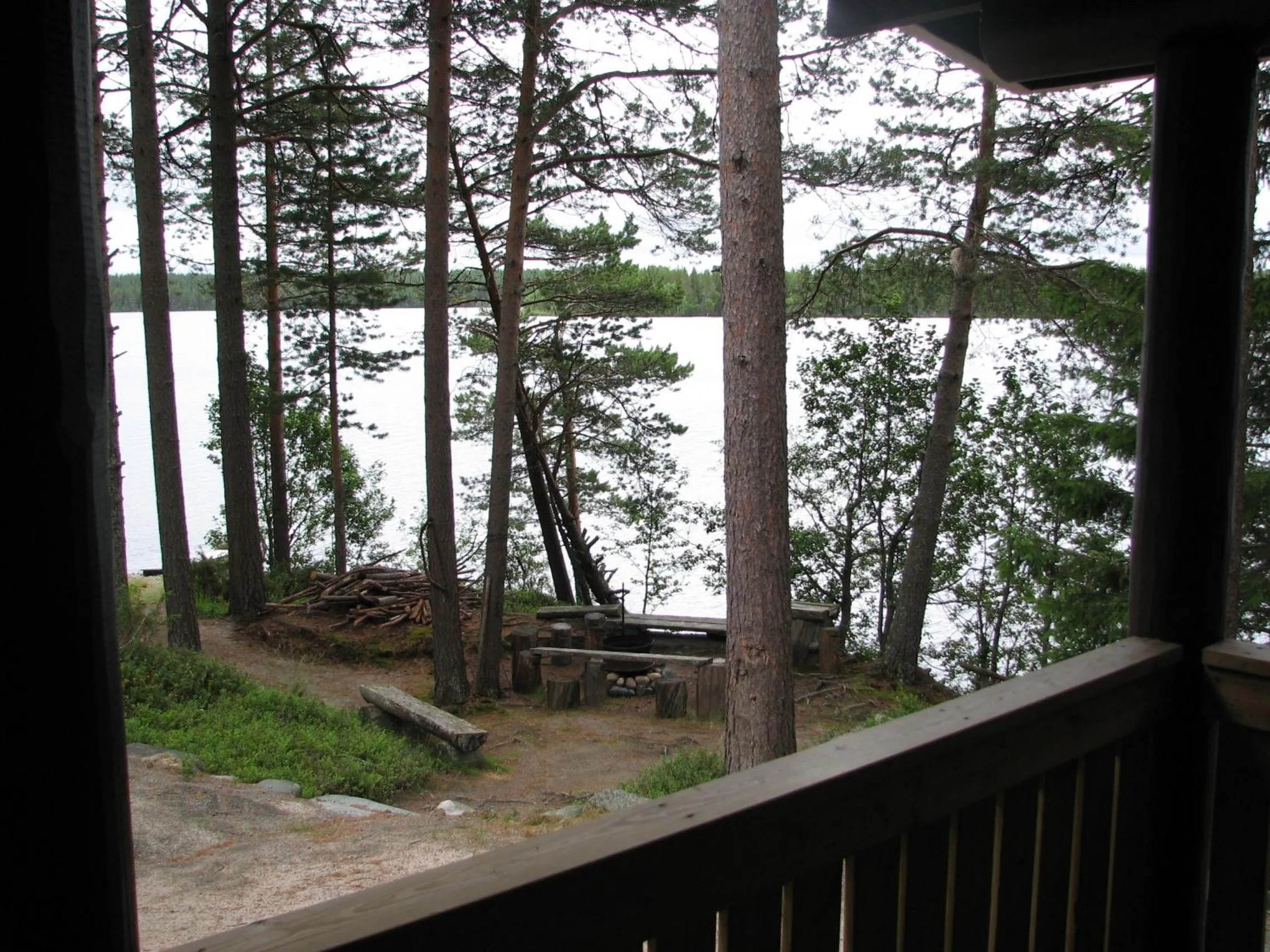 Lake view in Ollilan Lomamajat