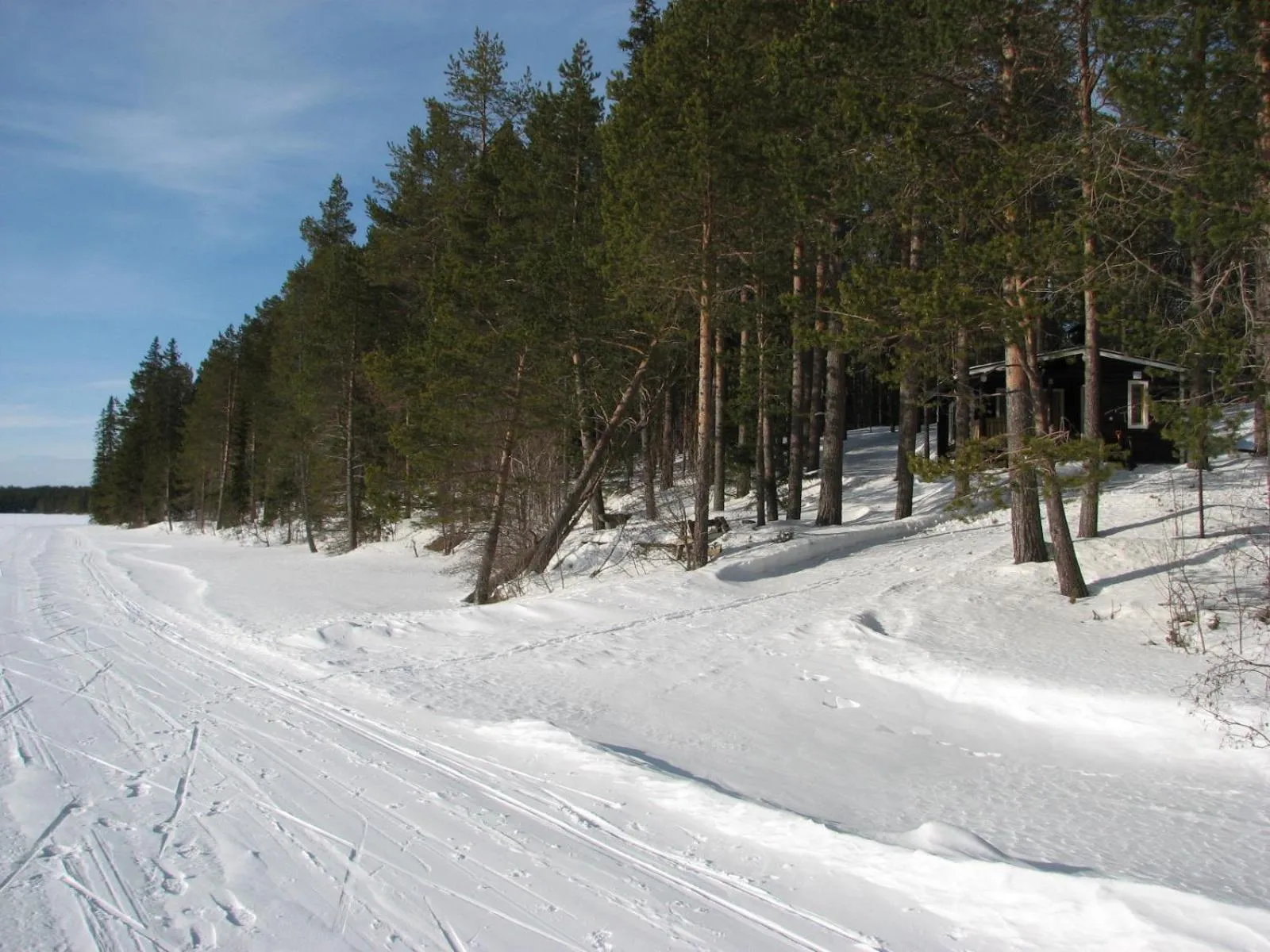 Skiing in Ollilan Lomamajat