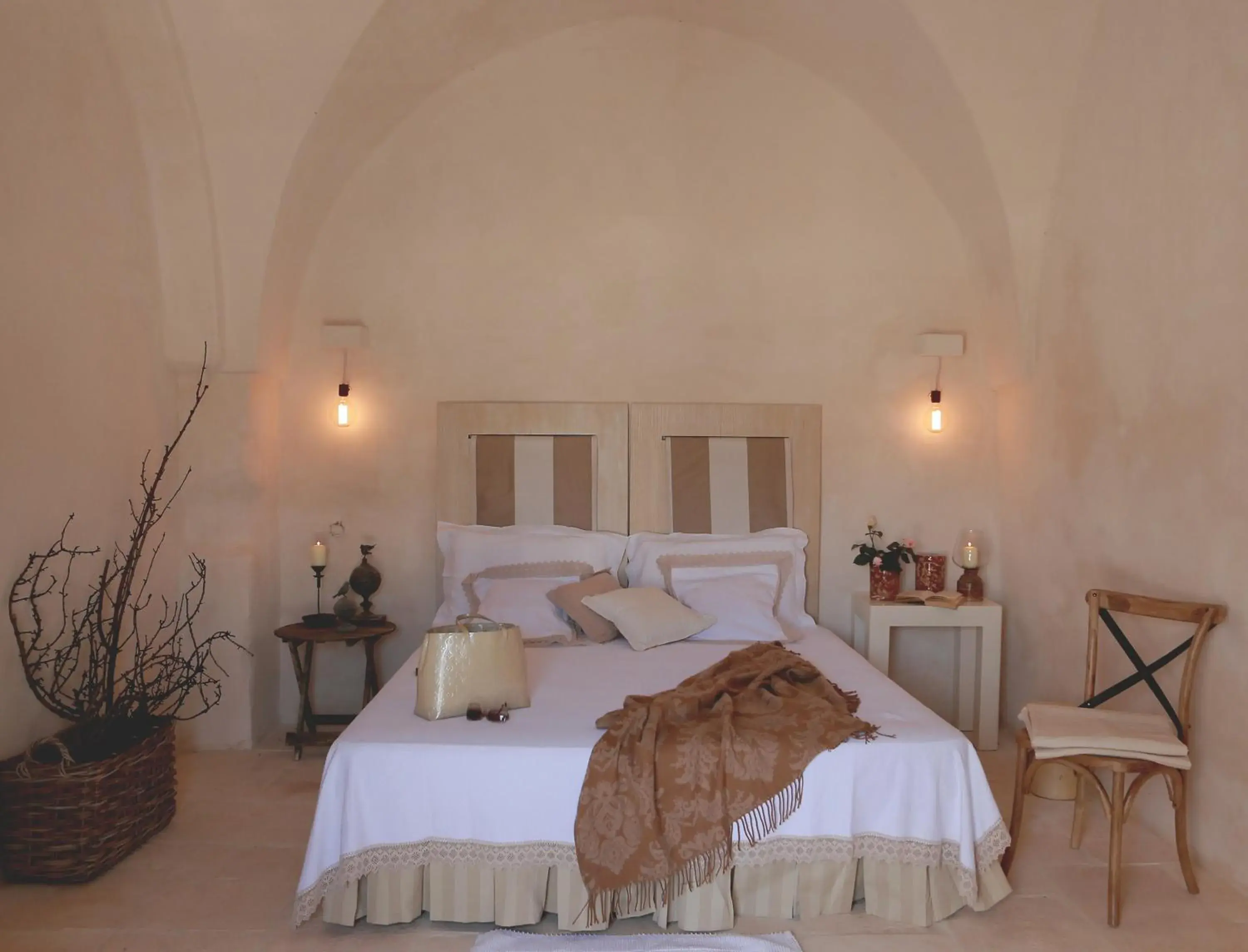 Bed in Masseria Le Carrube Bed in Masseria Le Carrube