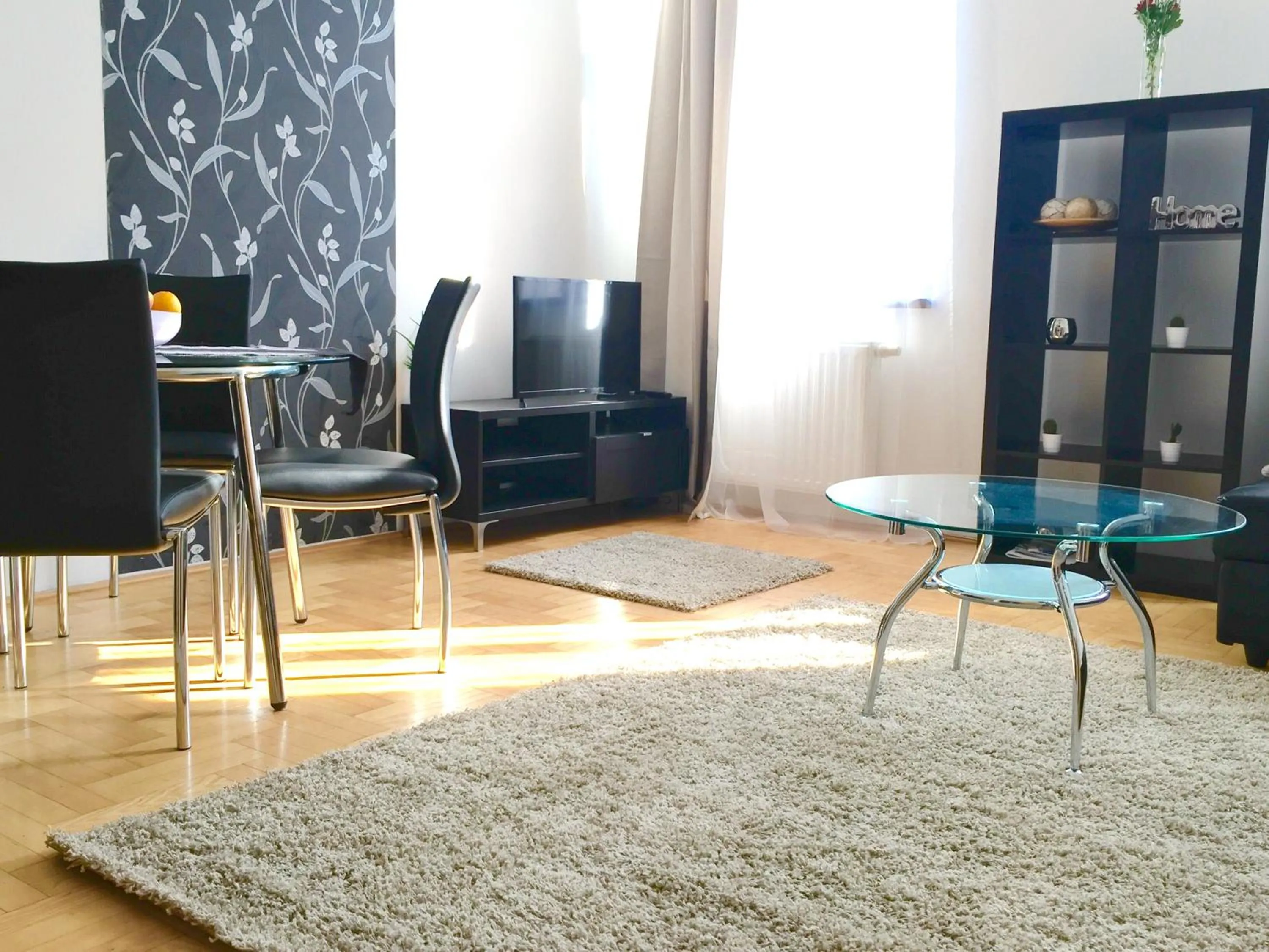 Living room in Gozsdu Apartment