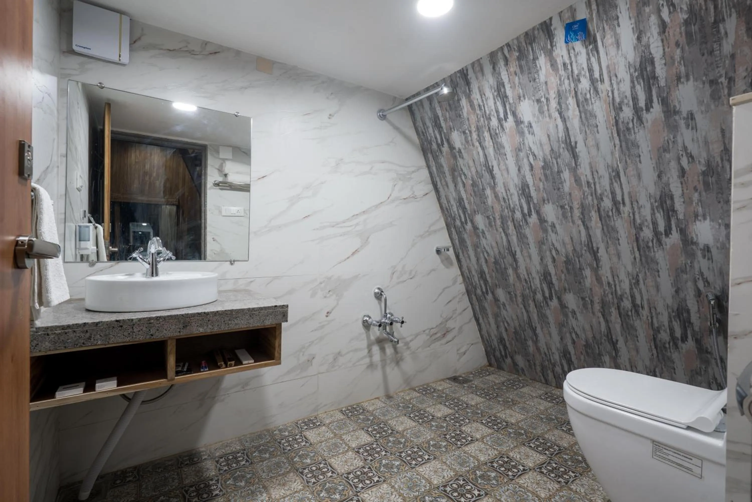 Toilet in Visamo Nalsarovar Resort, Ahmedabad