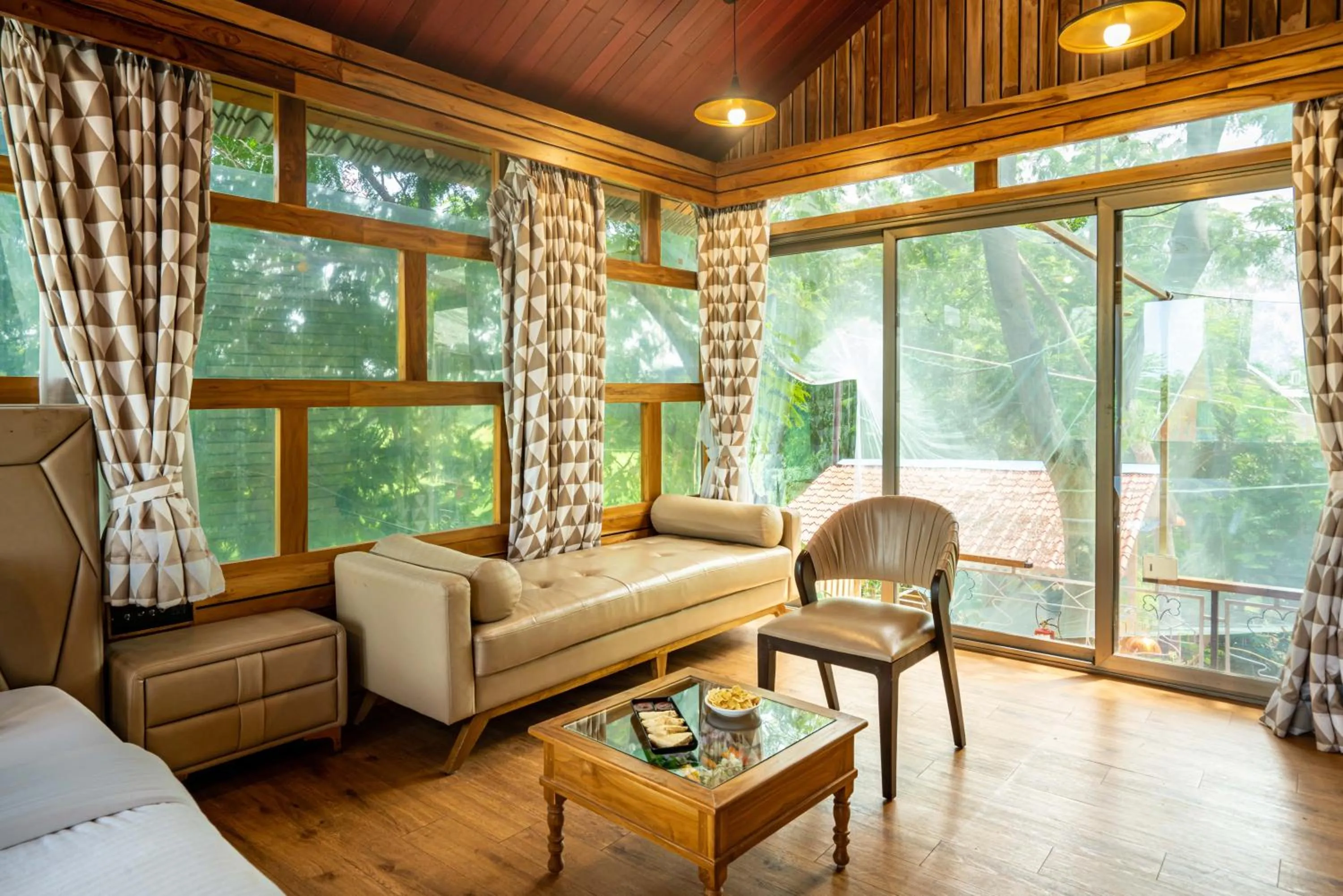 Seating area in Visamo Nalsarovar Resort, Ahmedabad