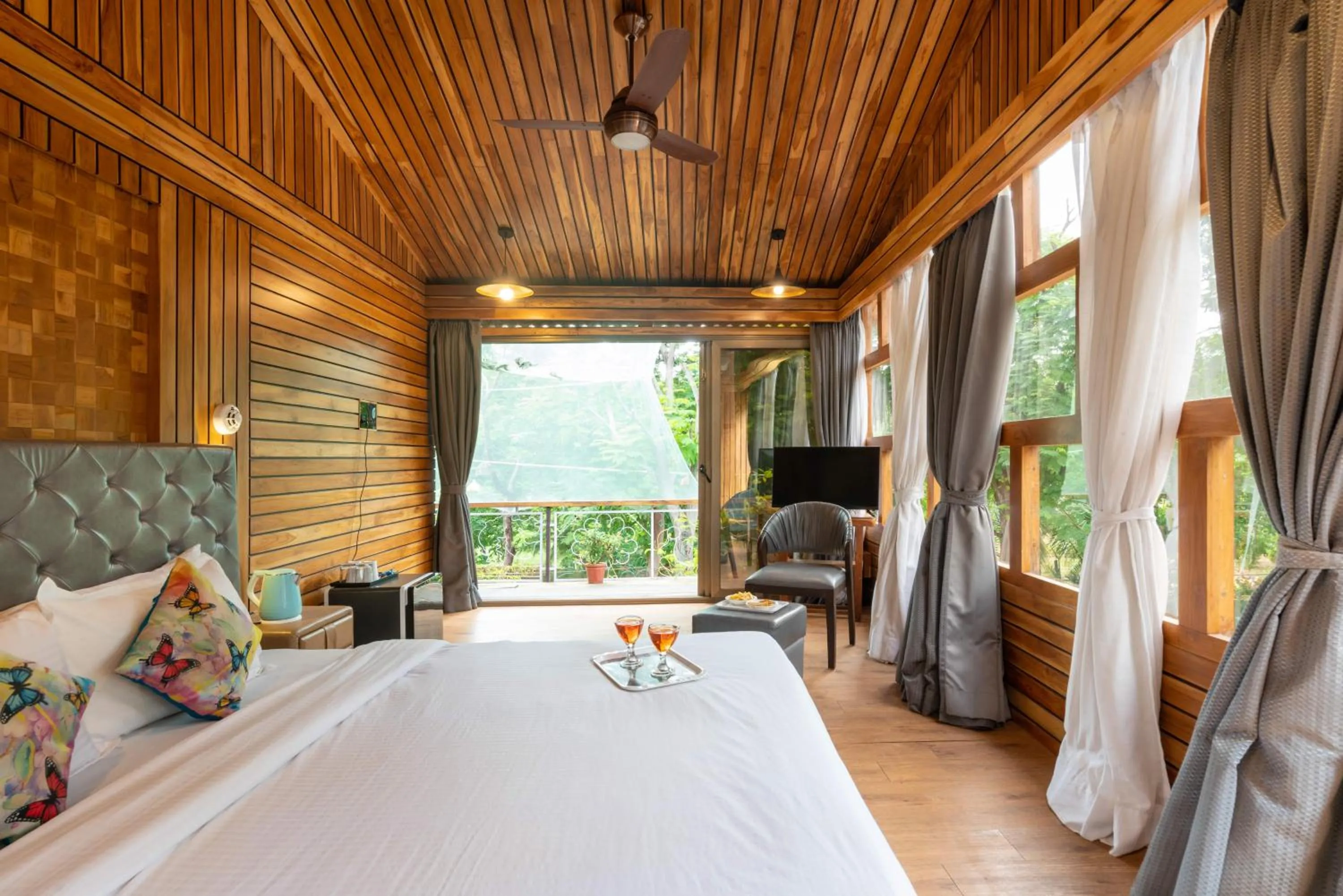 Bed in Visamo Nalsarovar Resort, Ahmedabad