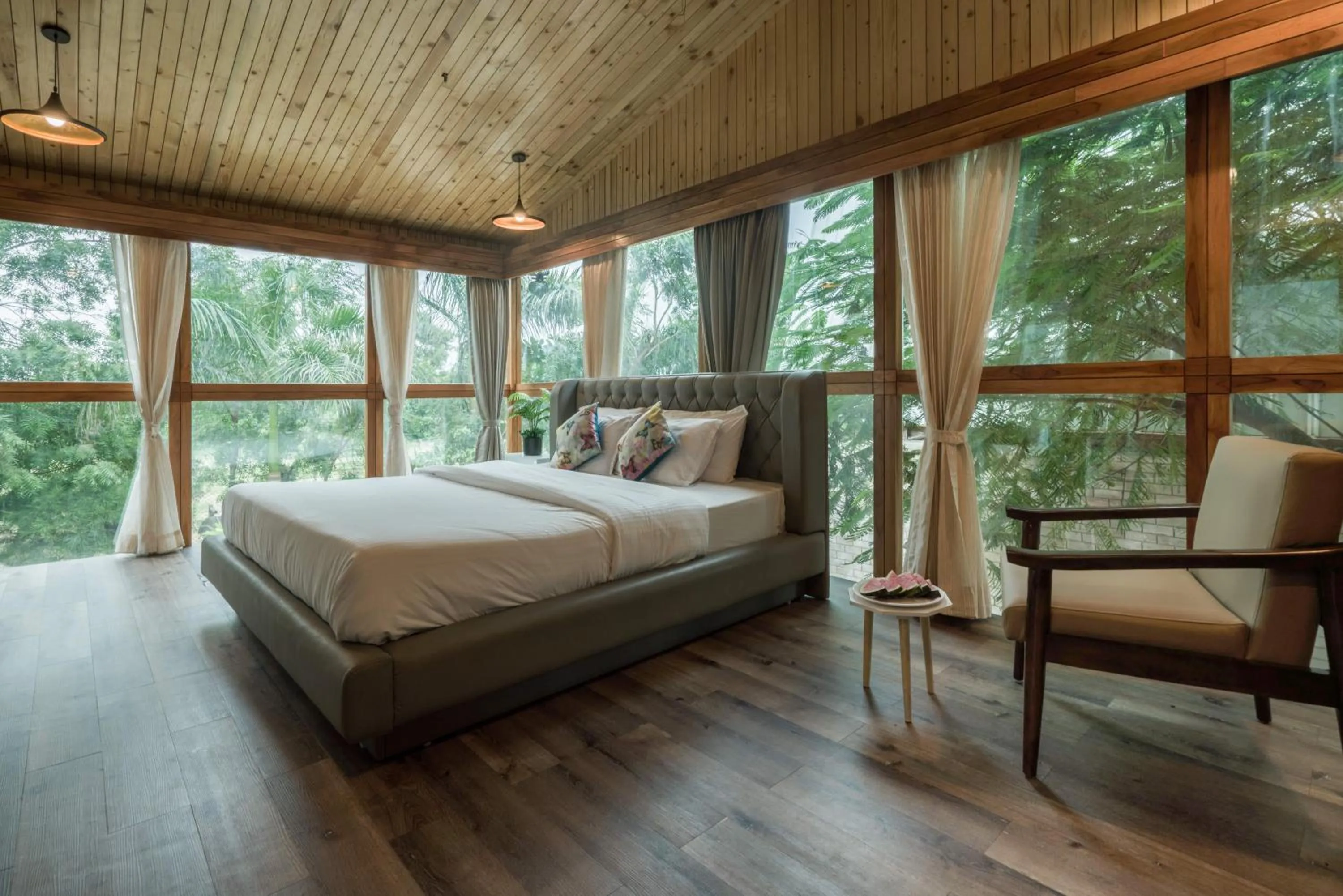 Bed in Visamo Nalsarovar Resort, Ahmedabad