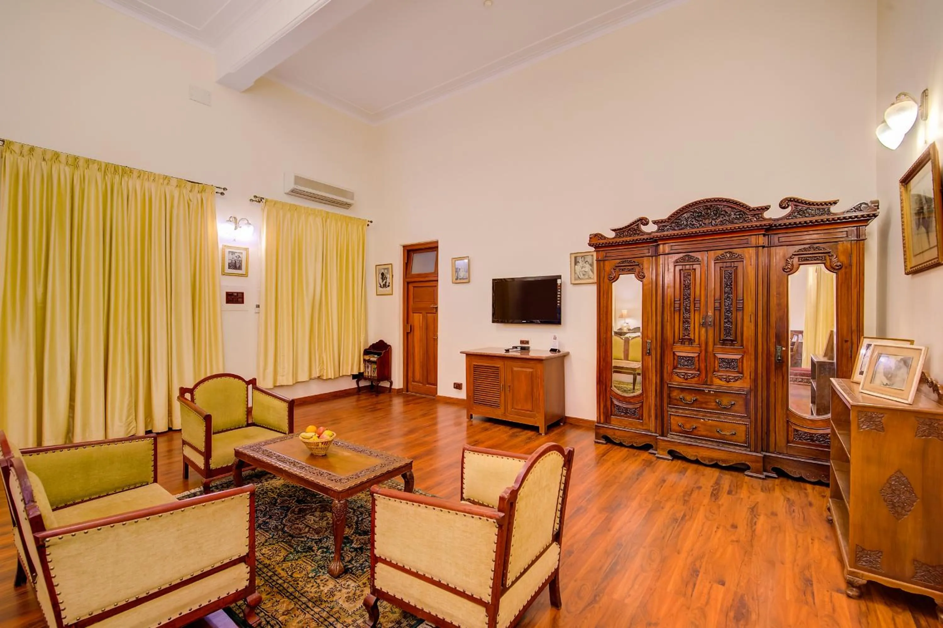 Seating area in WelcomHeritage Shivavilas Palace, HAMPI