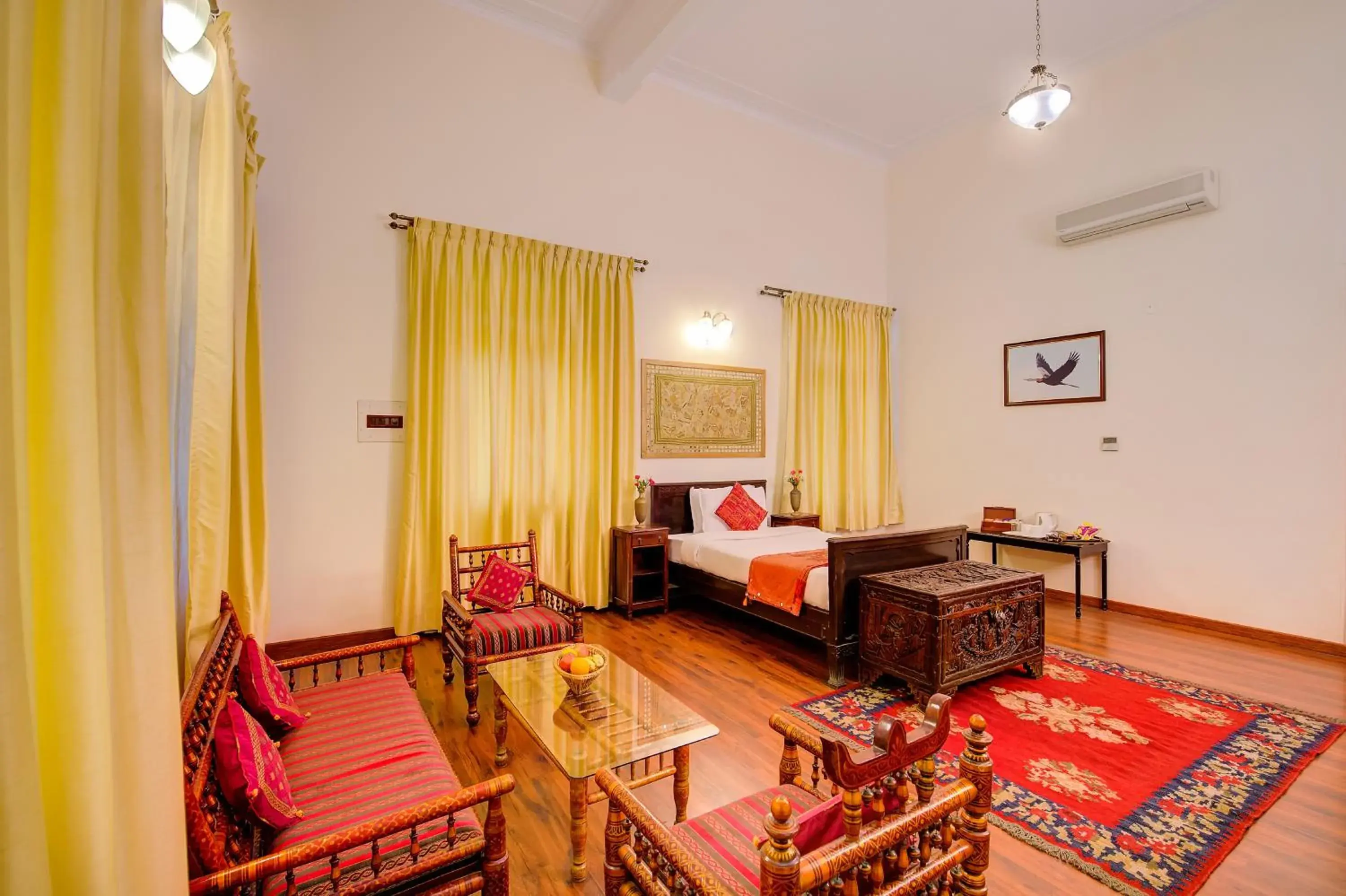 Bed in WelcomHeritage Shivavilas Palace, HAMPI Bed in WelcomHeritage Shivavilas Palace, HAMPI