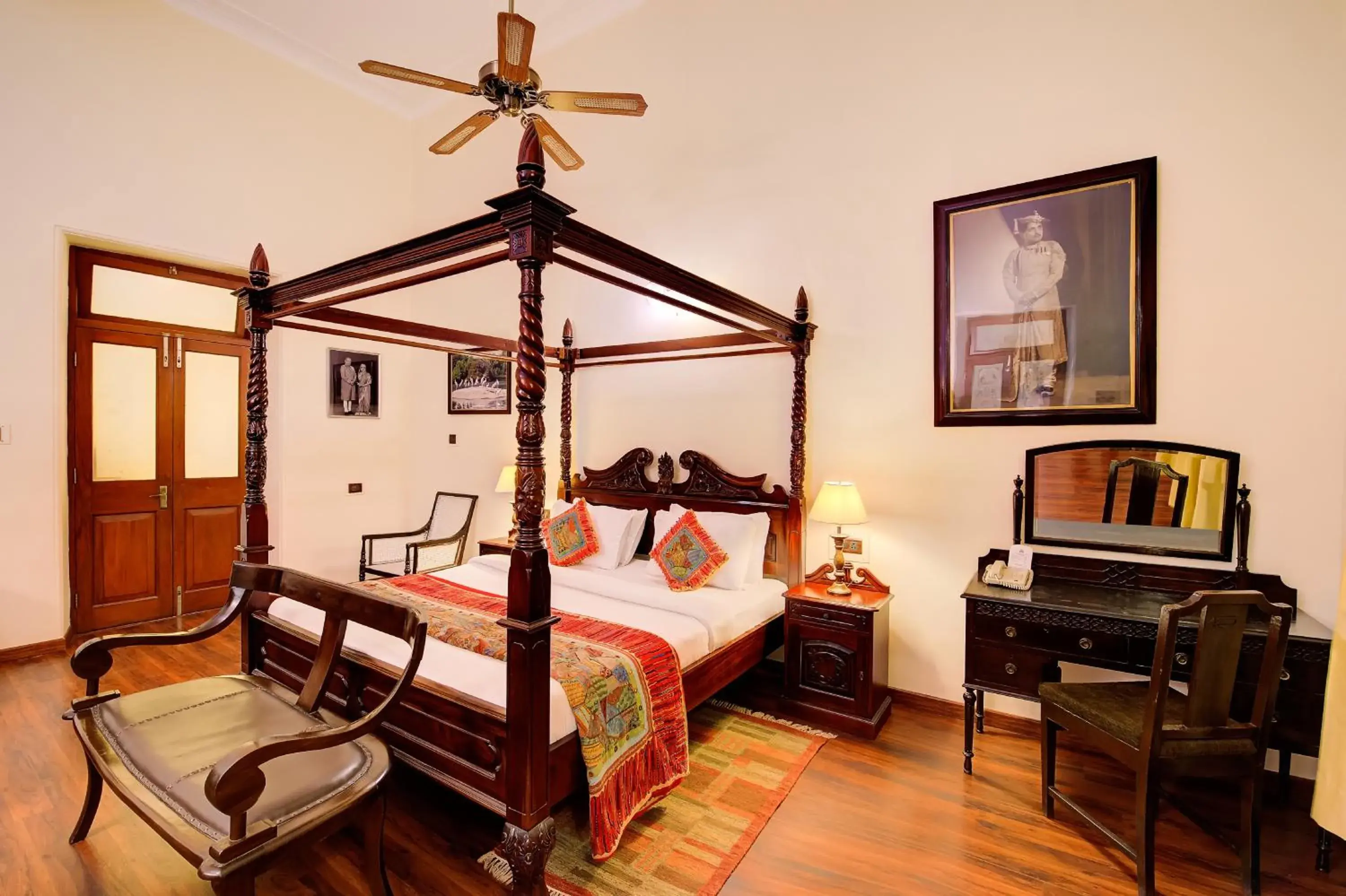 Bedroom, Bed in WelcomHeritage Shivavilas Palace, HAMPI Bedroom, Bed in WelcomHeritage Shivavilas Palace, HAMPI