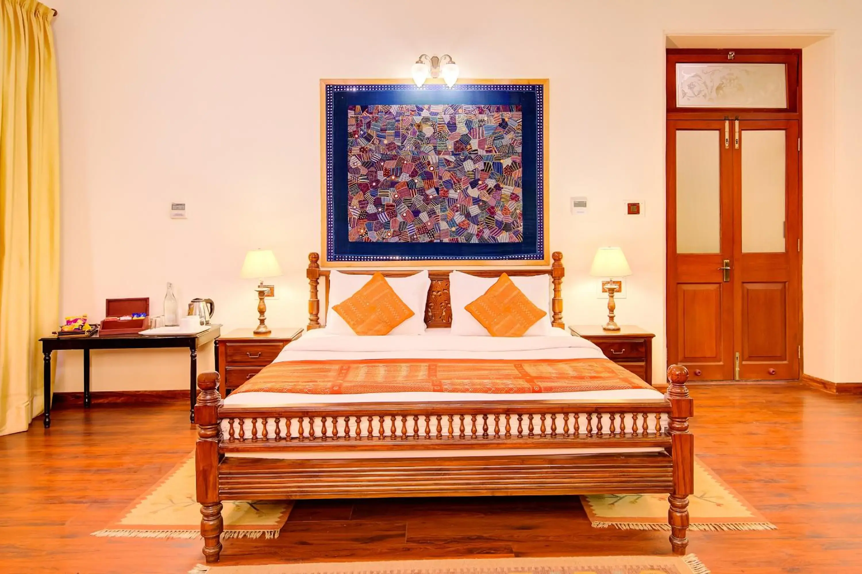 Bedroom, Bed in WelcomHeritage Shivavilas Palace, HAMPI Bedroom, Bed in WelcomHeritage Shivavilas Palace, HAMPI