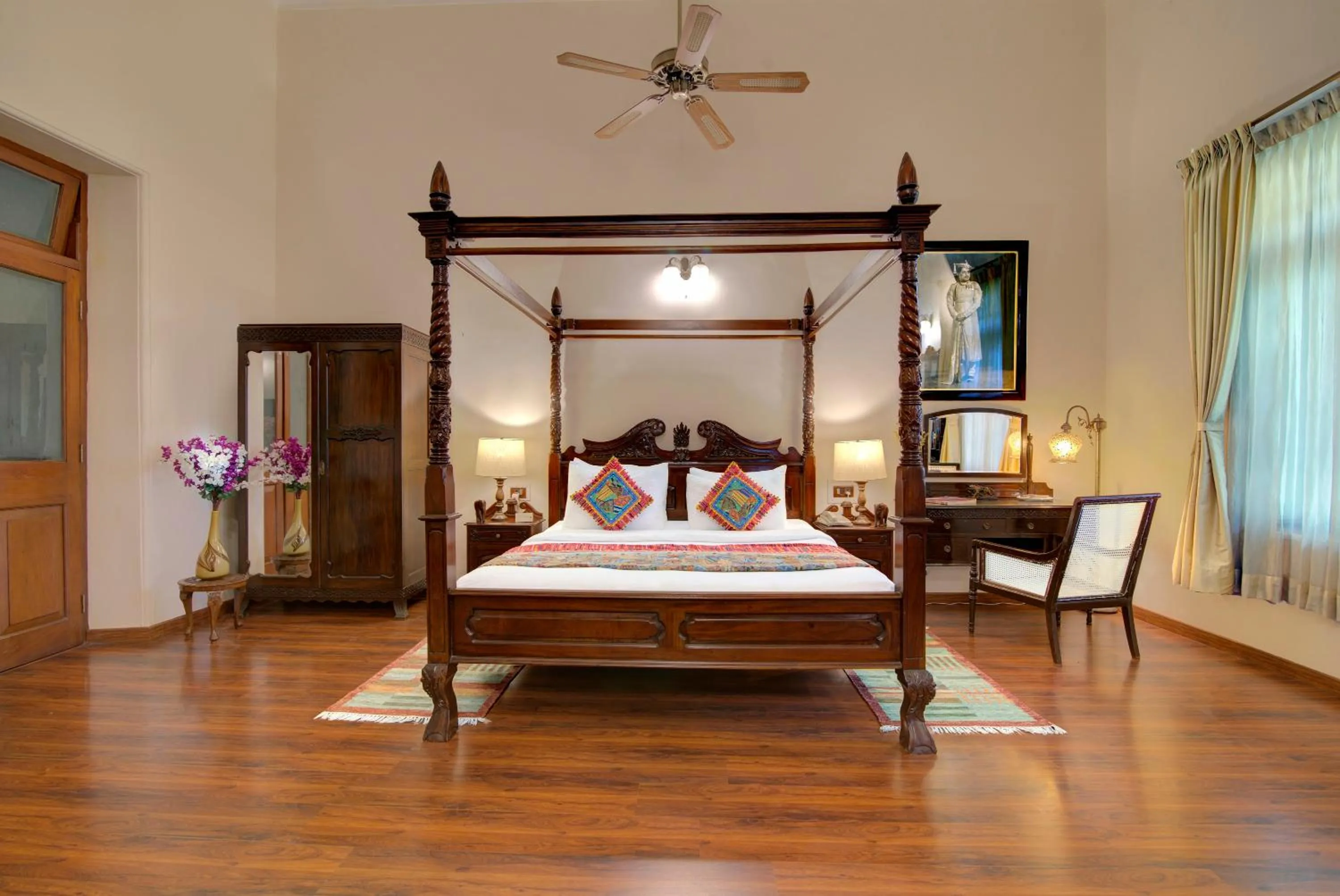 Bed in WelcomHeritage Shivavilas Palace, HAMPI