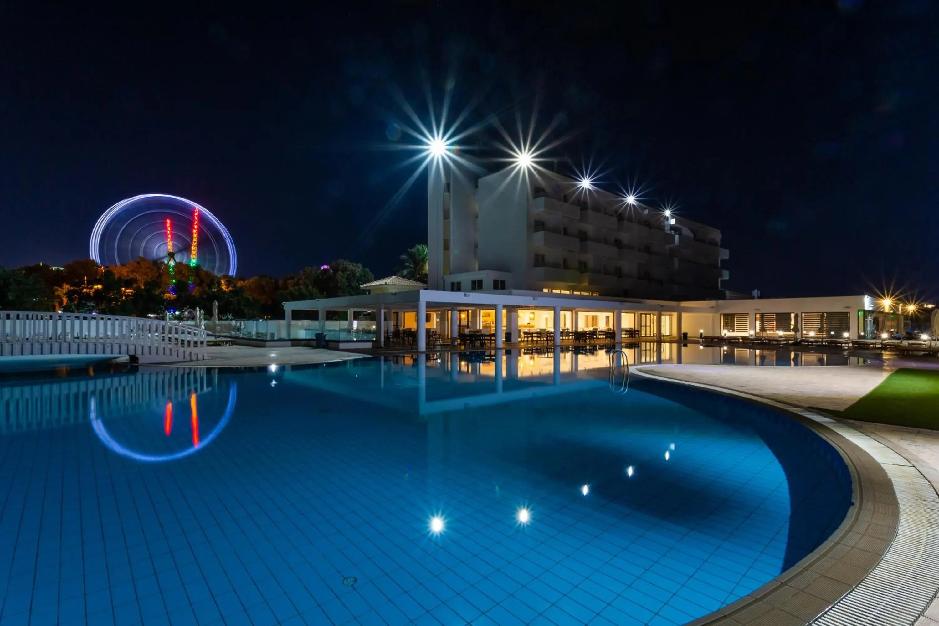 Night, Swimming Pool in Piere - Anne Beach Hotel