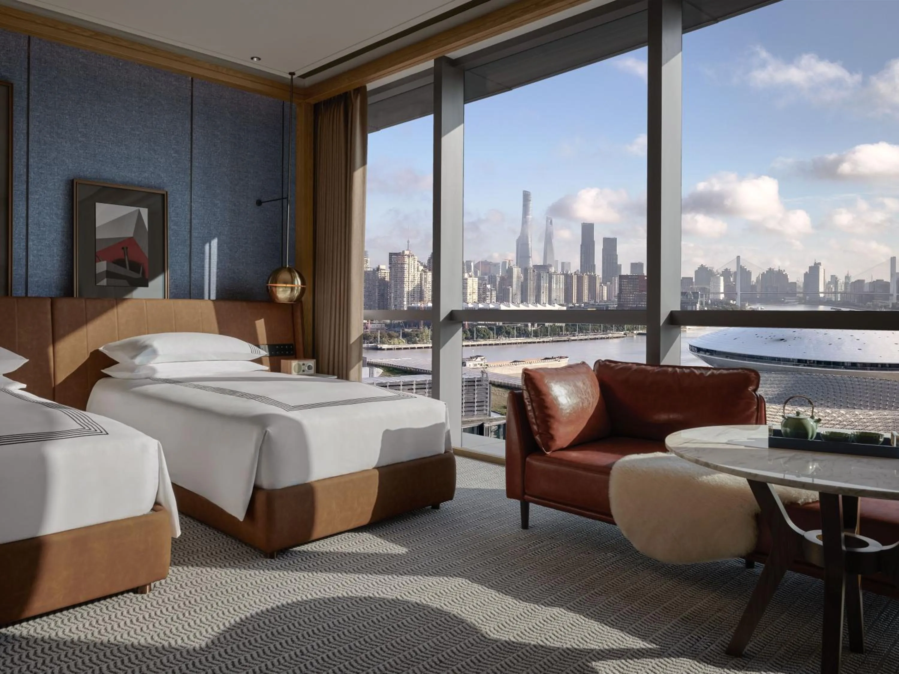 View (from property/room), Bed in Thompson Shanghai Expo