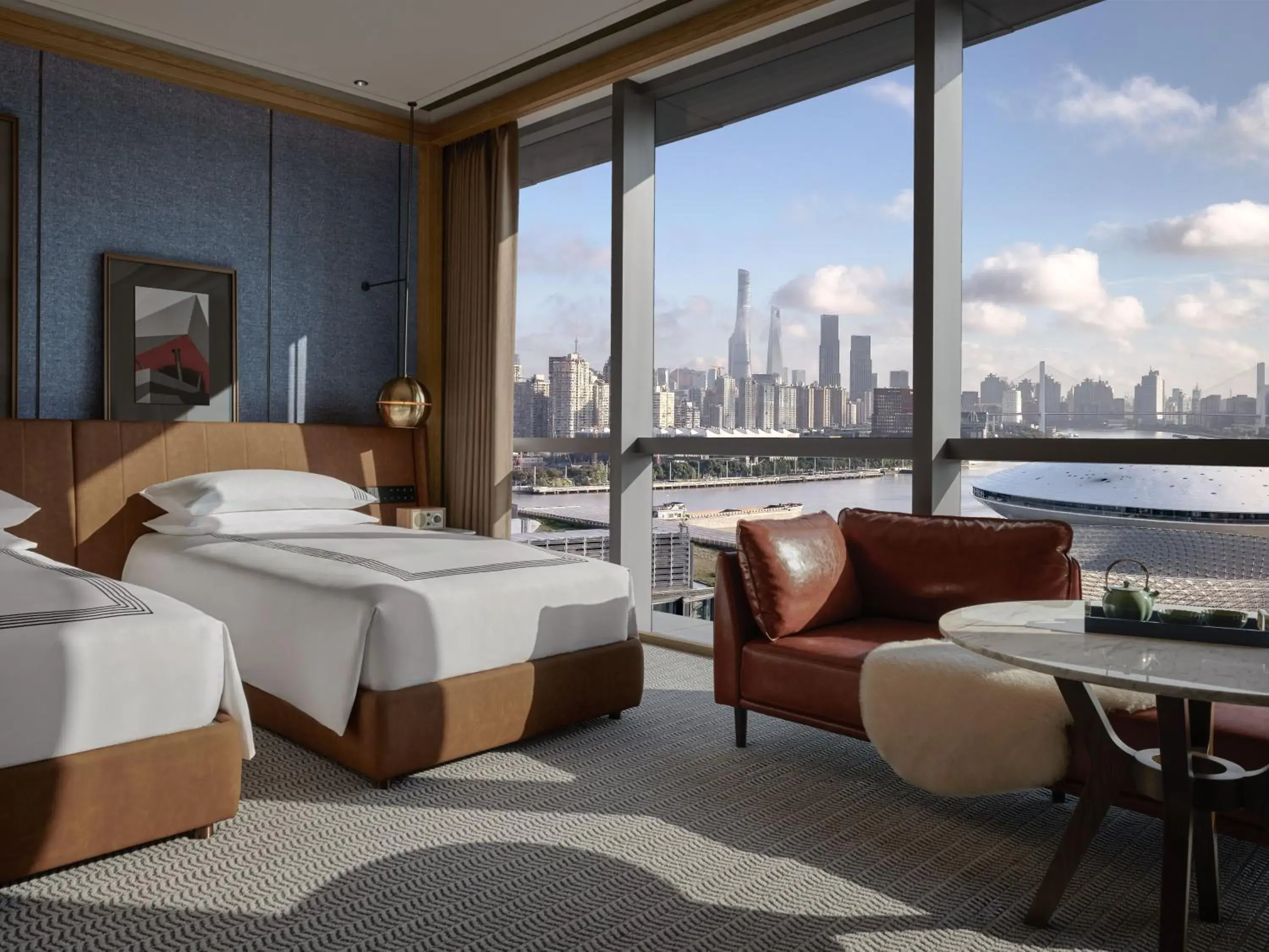 View (from property/room), Bed in Thompson Shanghai Expo View (from property/room), Bed in Thompson Shanghai Expo