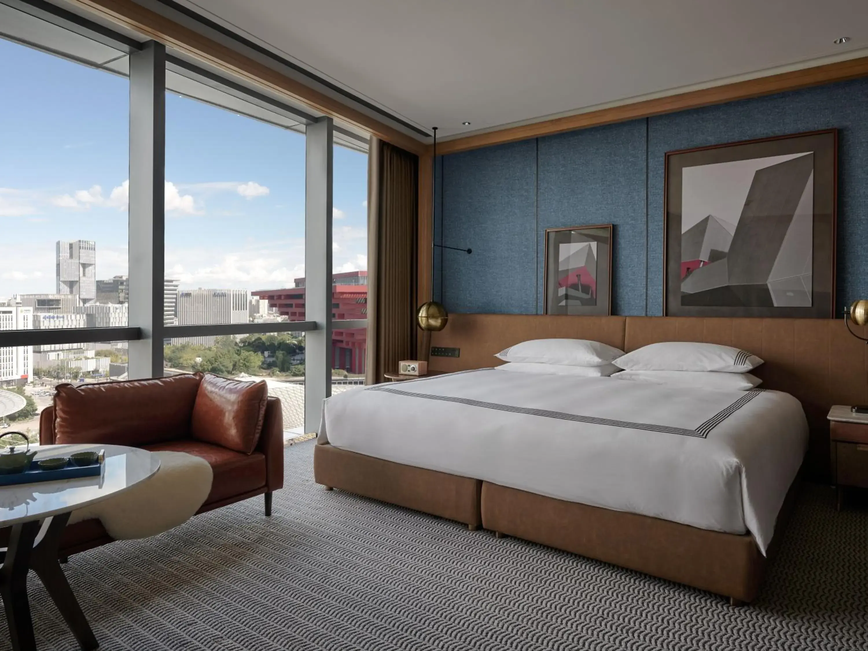 View (from property/room), Bed in Thompson Shanghai Expo View (from property/room), Bed in Thompson Shanghai Expo