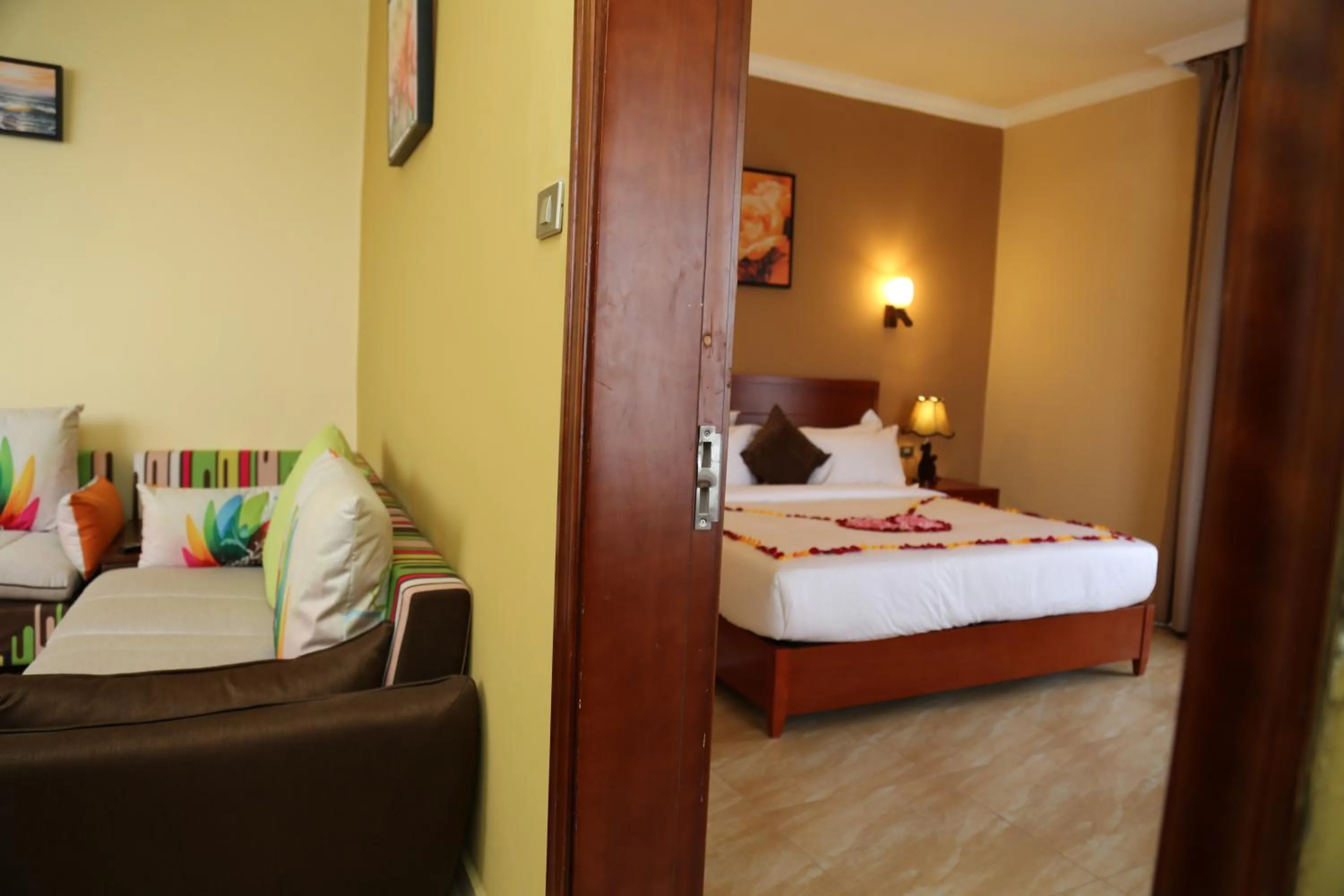 Photo of the whole room, Bed in Ye Afoli International Hotel