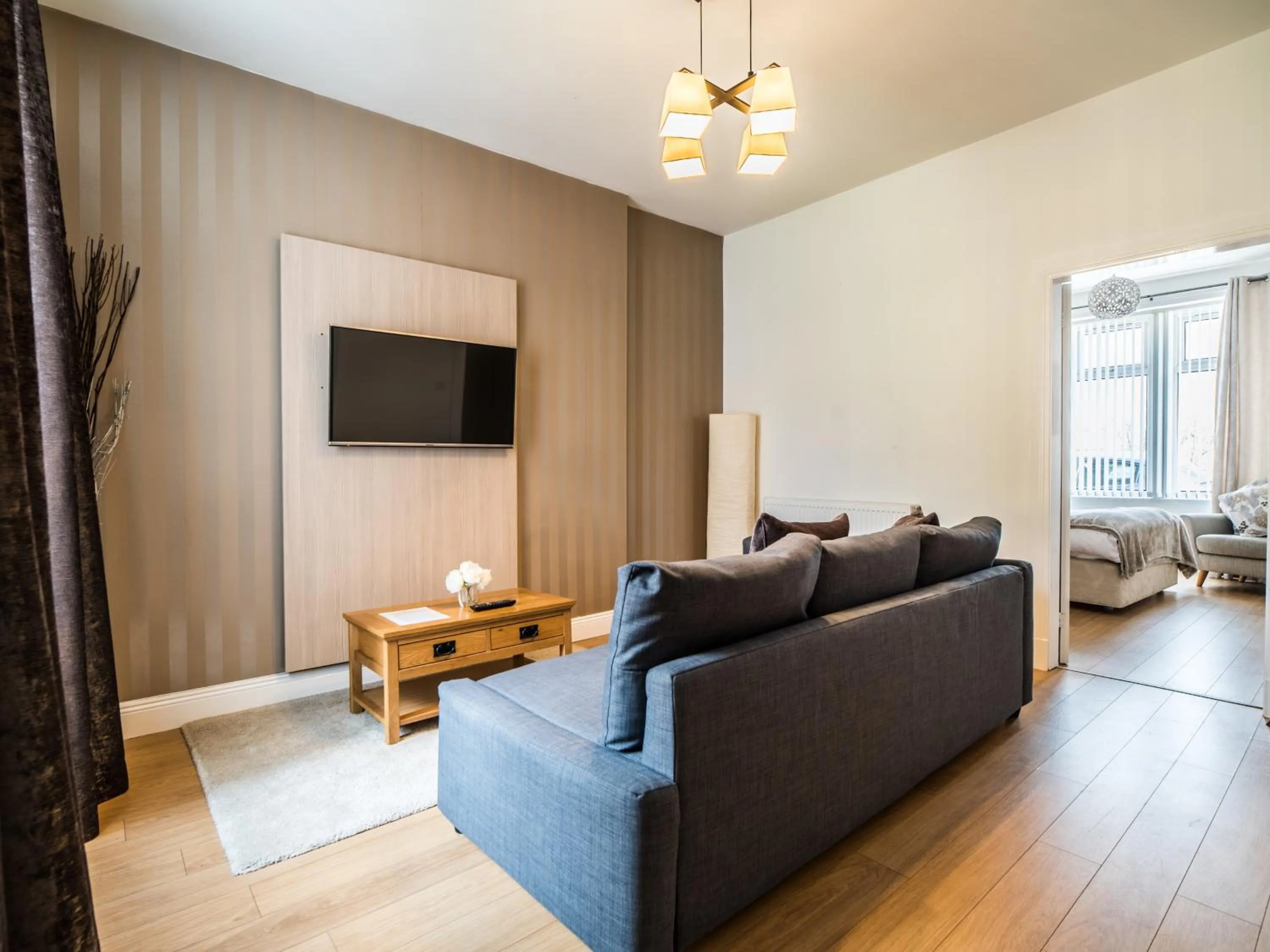 Living room in Carmel Apartments