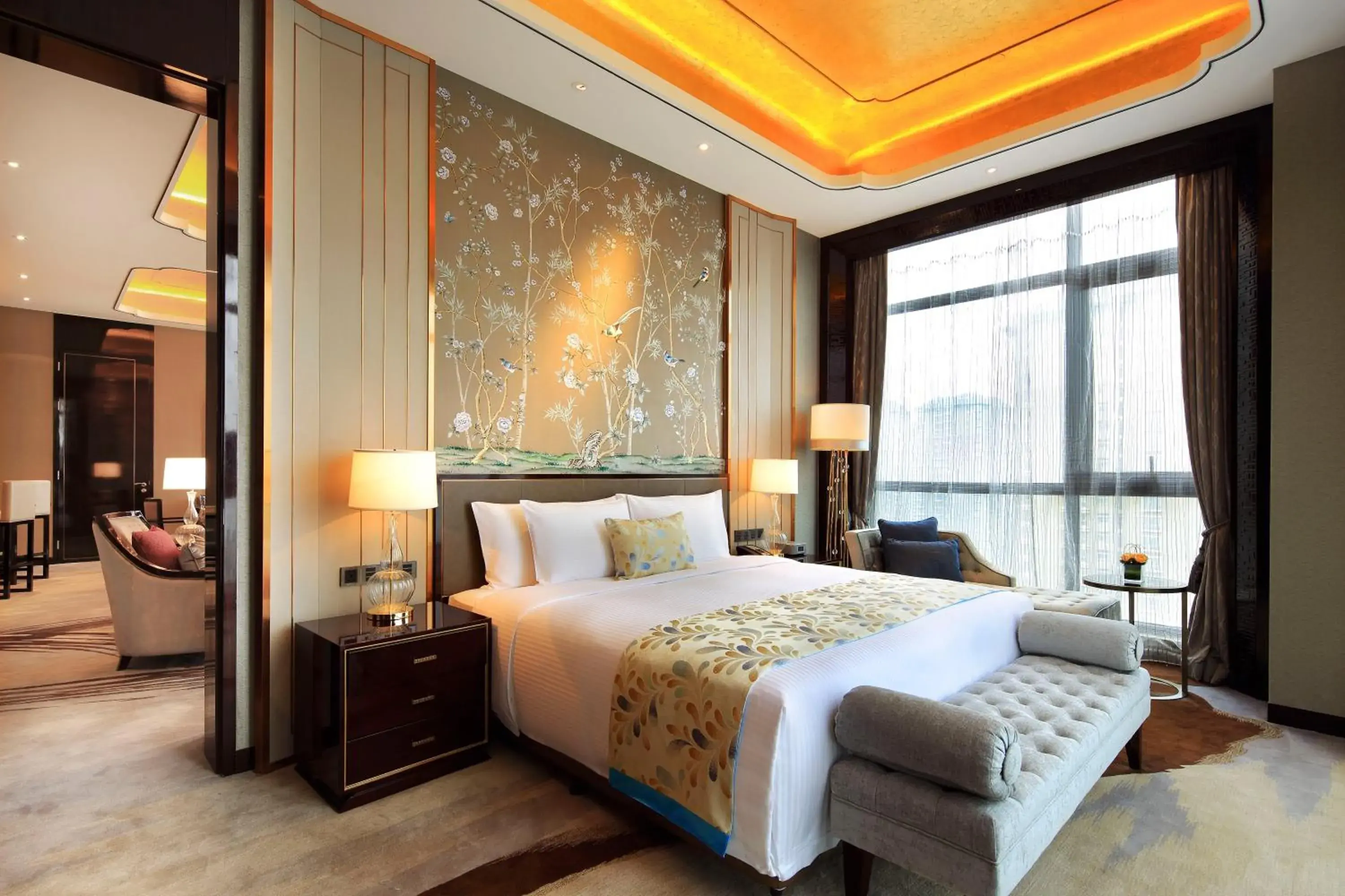 Bedroom, Bed in Anyang Wanda Realm Hotel Bedroom, Bed in Anyang Wanda Realm Hotel