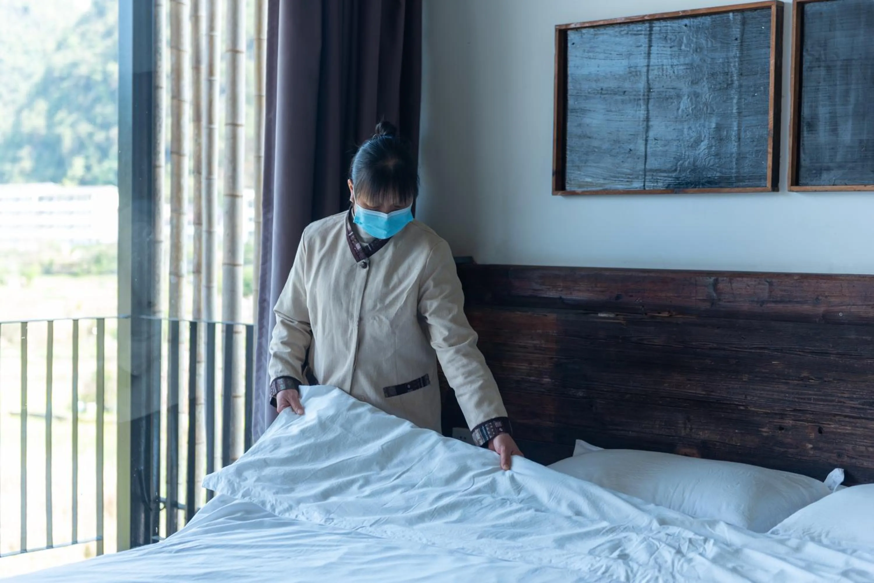 Staff, Bed in Yangshuo Sudder Street Guesthouse