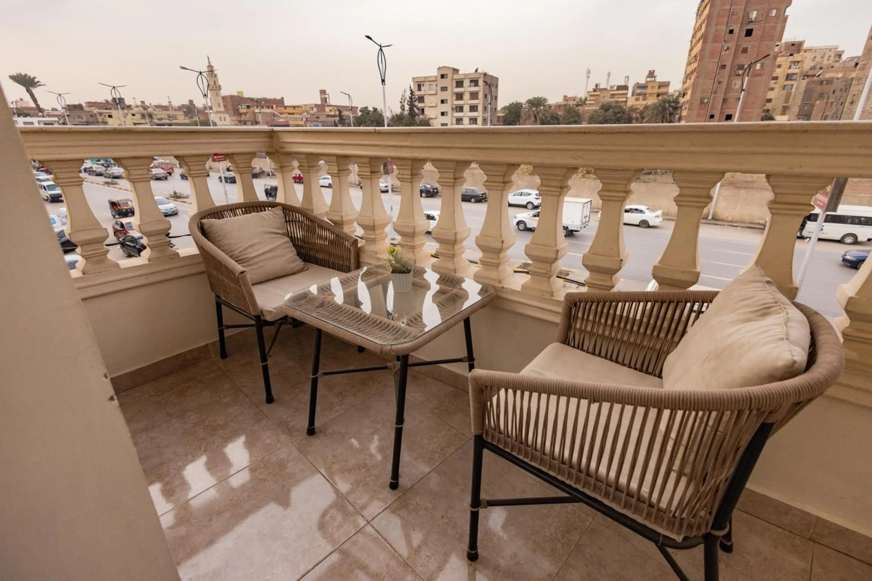 Balcony/Terrace in The Palace Pyramids View Hotel