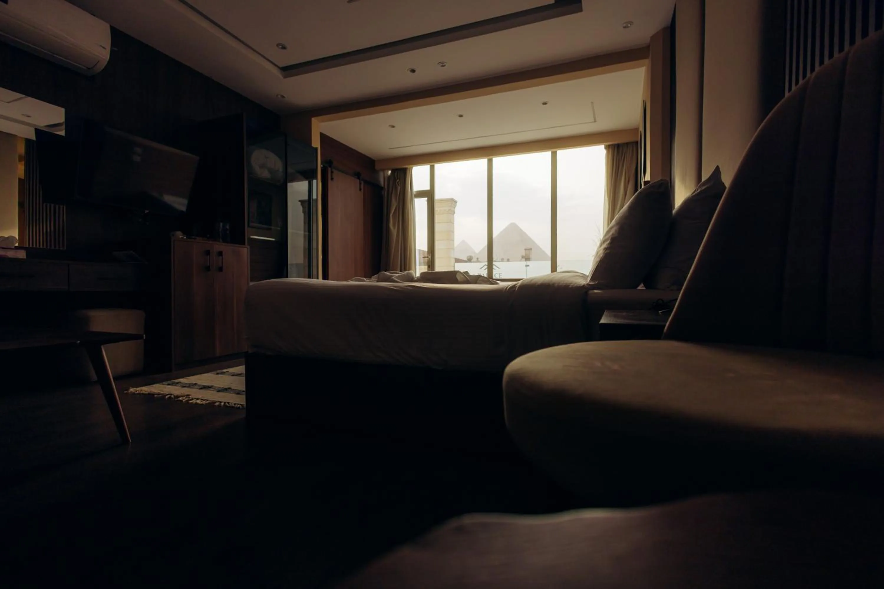 Landmark view in The Palace Pyramids View Hotel