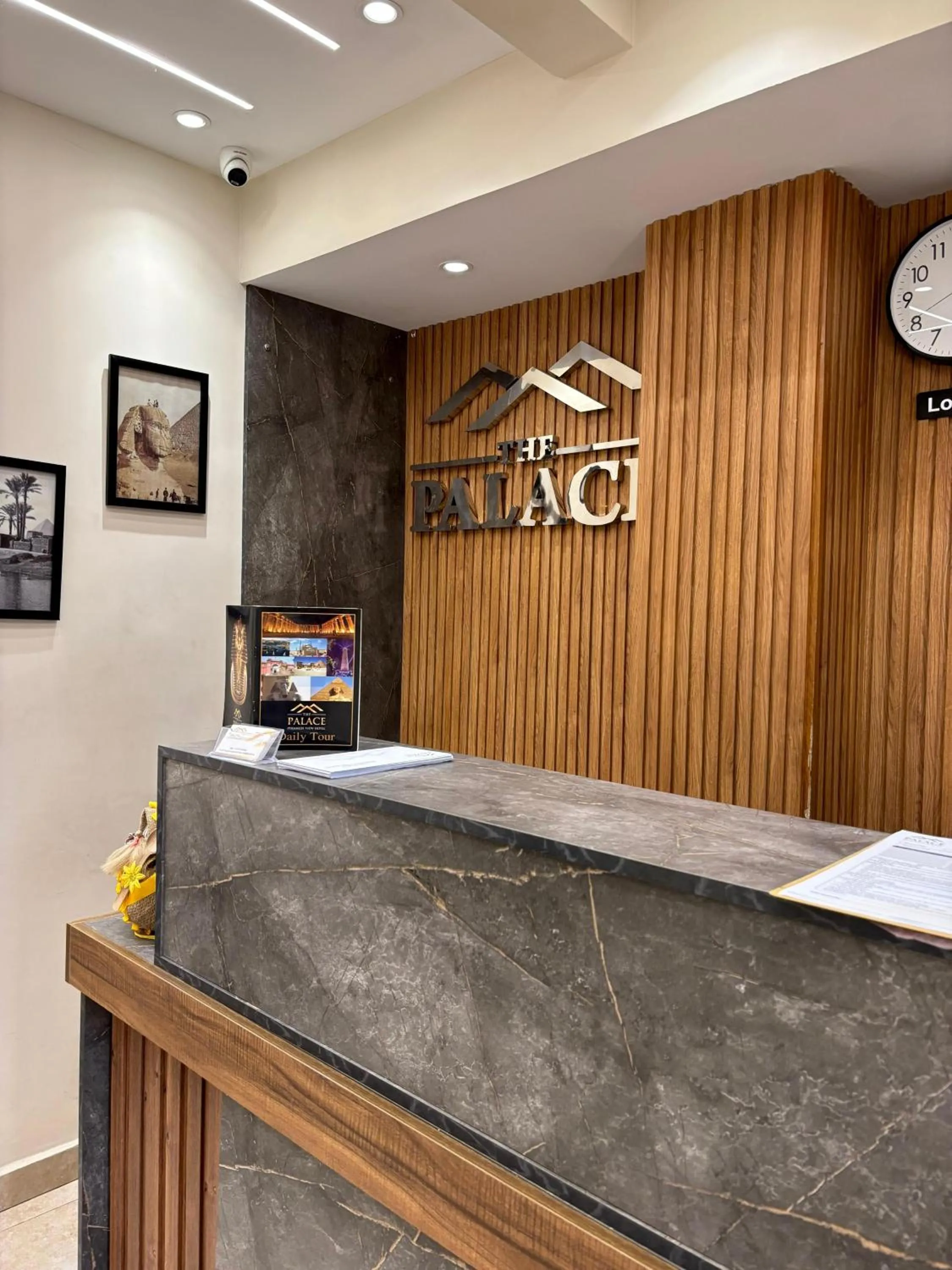 Lobby or reception in The Palace Pyramids View Hotel
