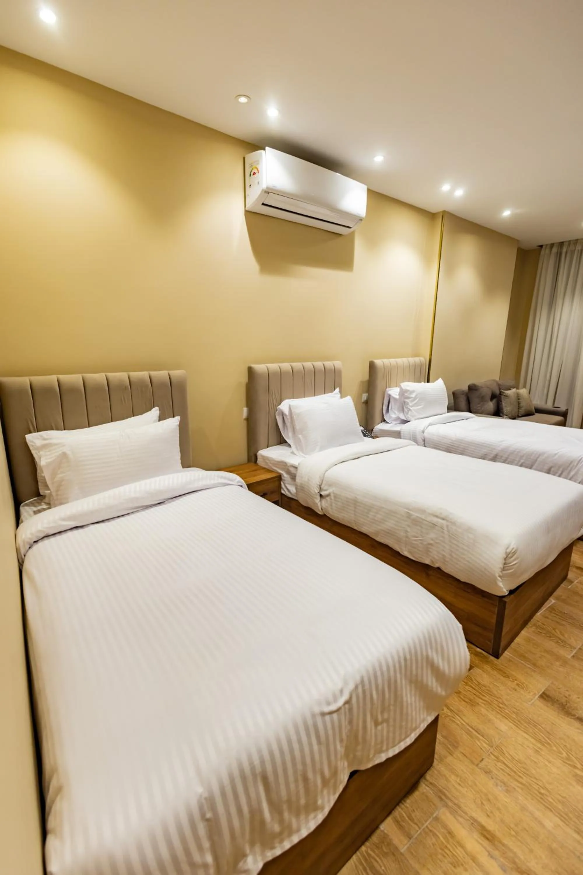 Bed in The Palace Pyramids View Hotel