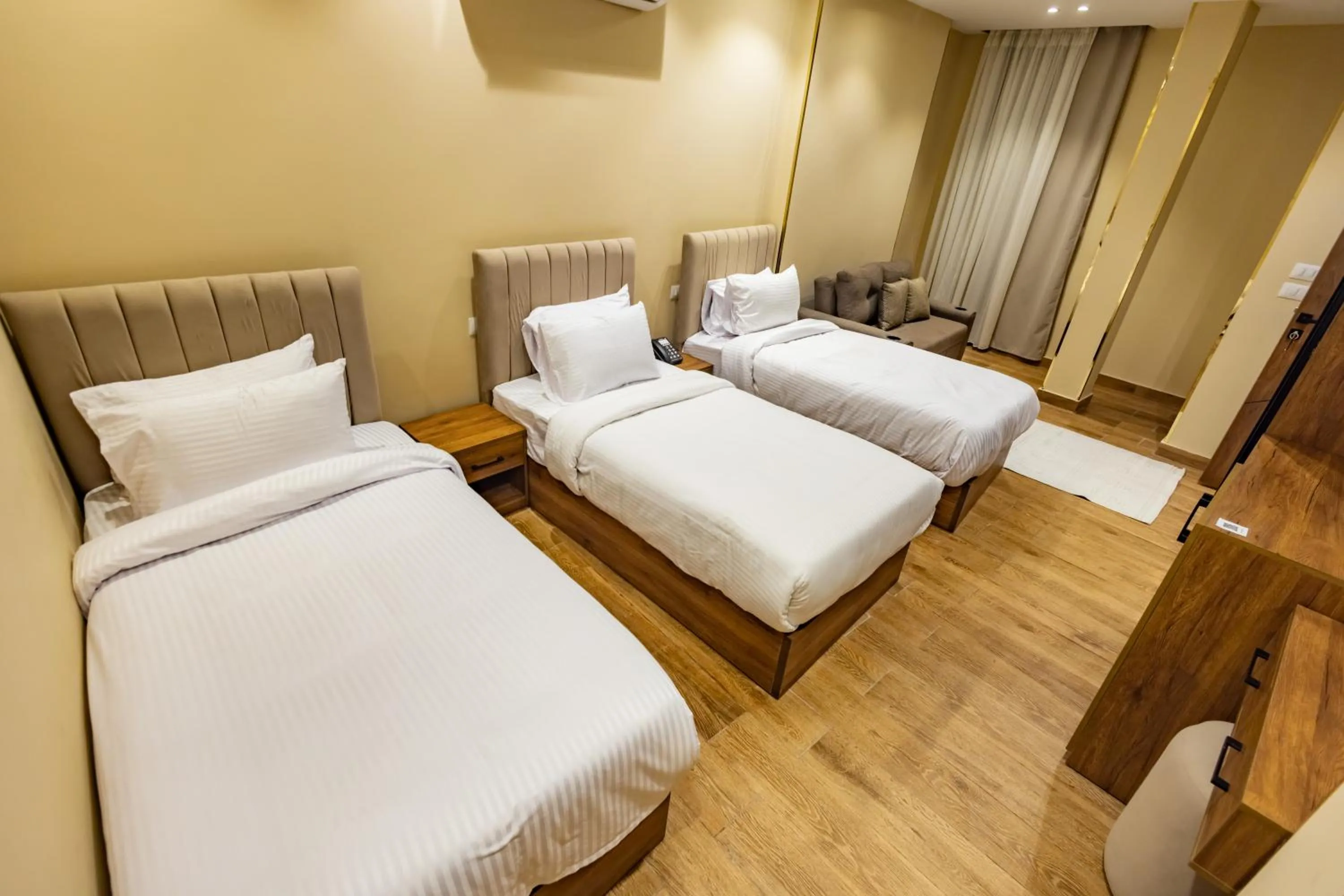 Bed in The Palace Pyramids View Hotel