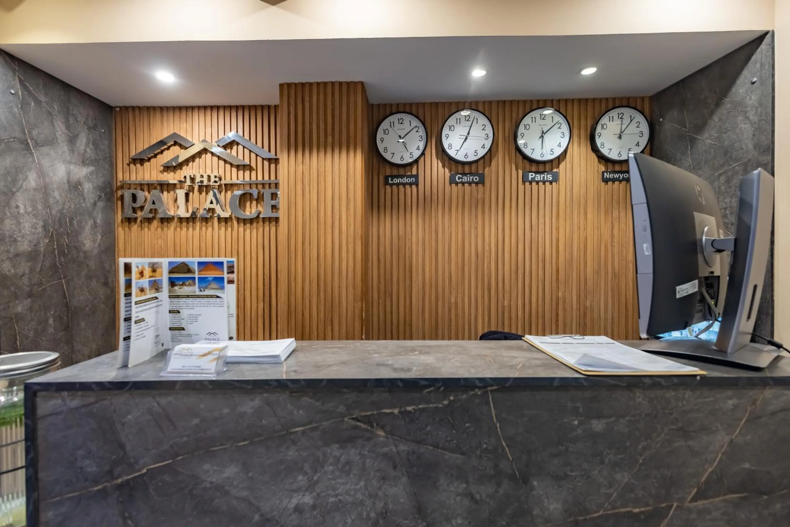 Lobby or reception in The Palace Pyramids View Hotel