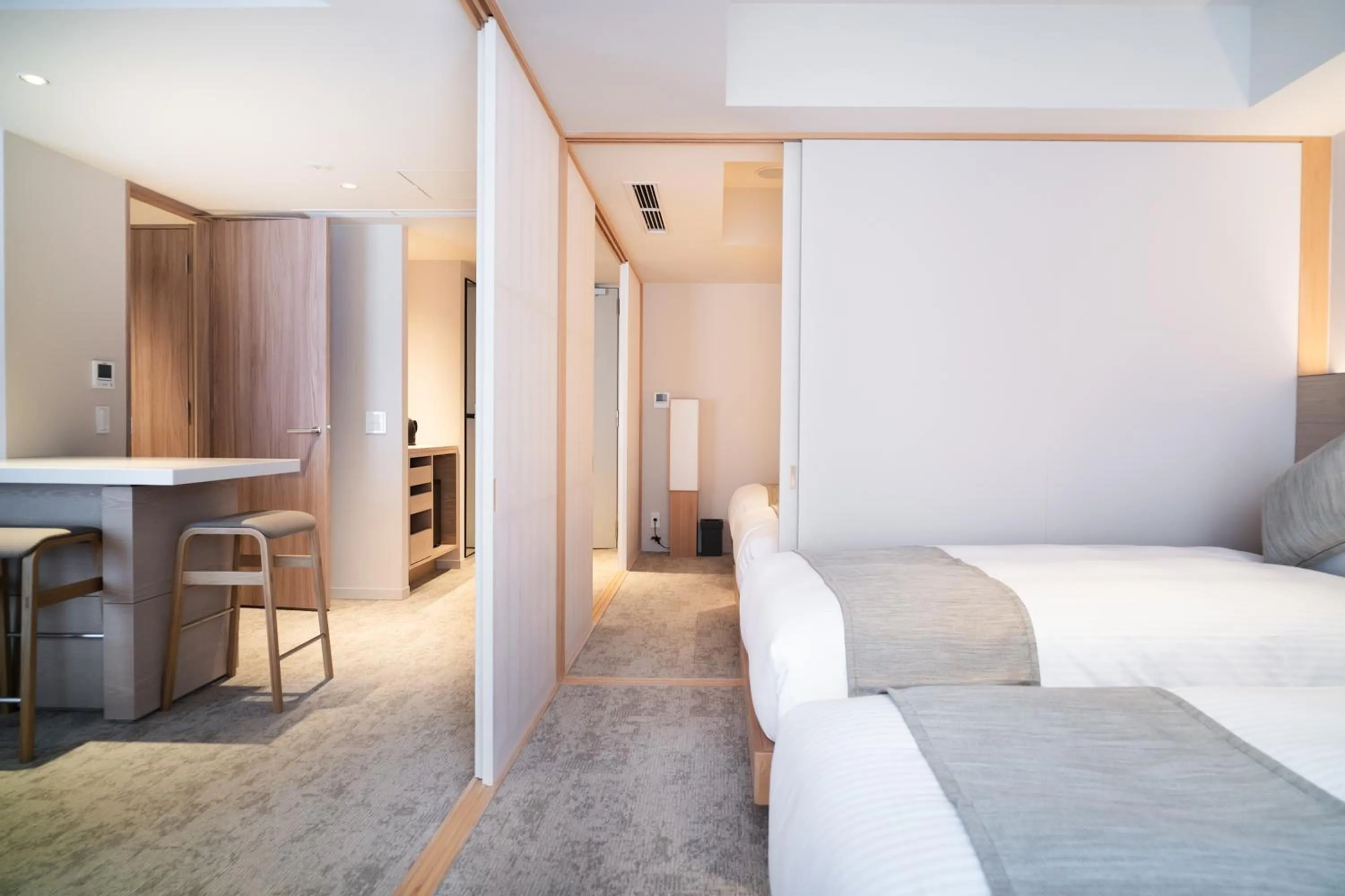 Photo of the whole room, Bed in KIORI Collection Shinmachi