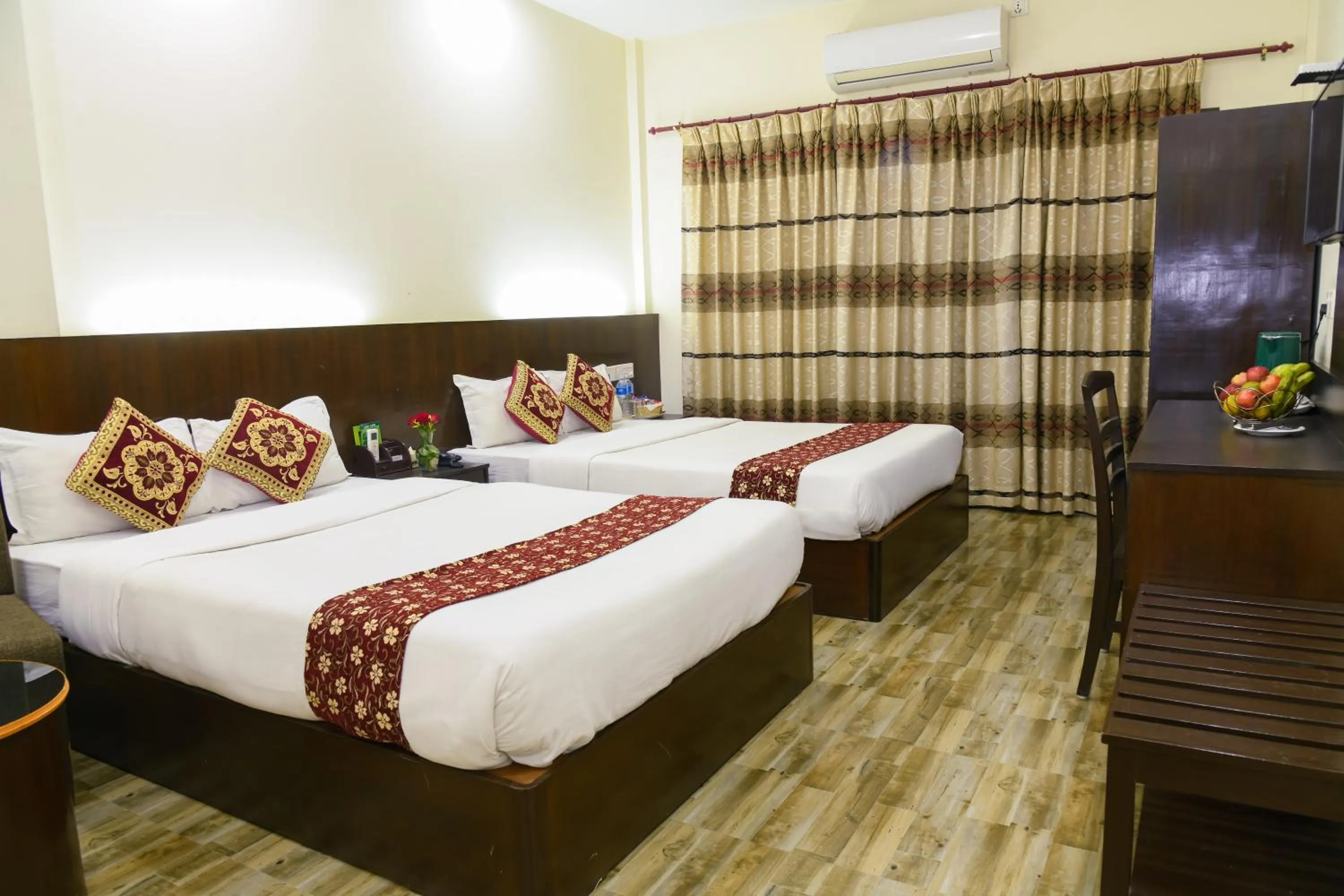 Bed in Lumbini Zambala Hotel