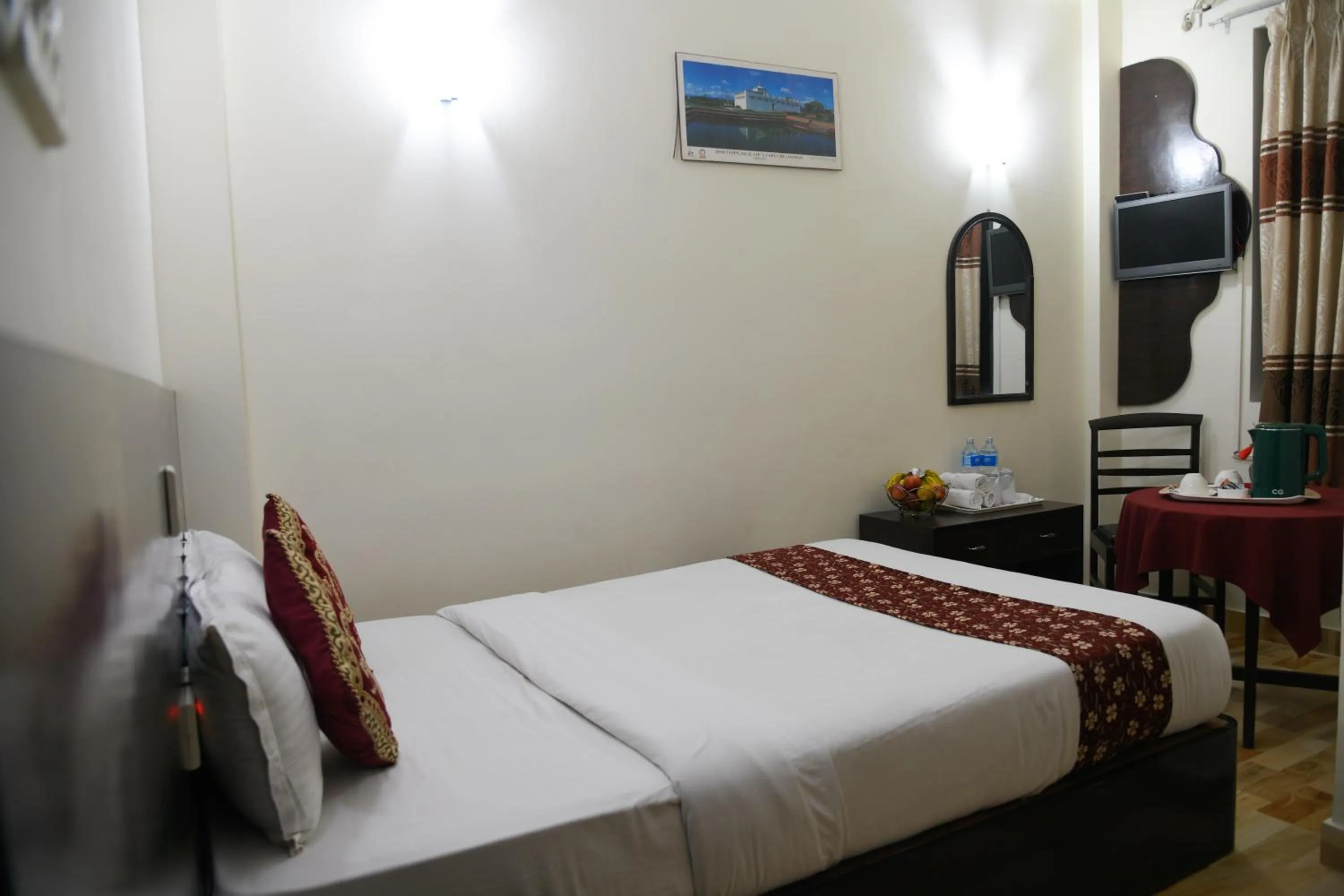 Bed in Lumbini Zambala Hotel