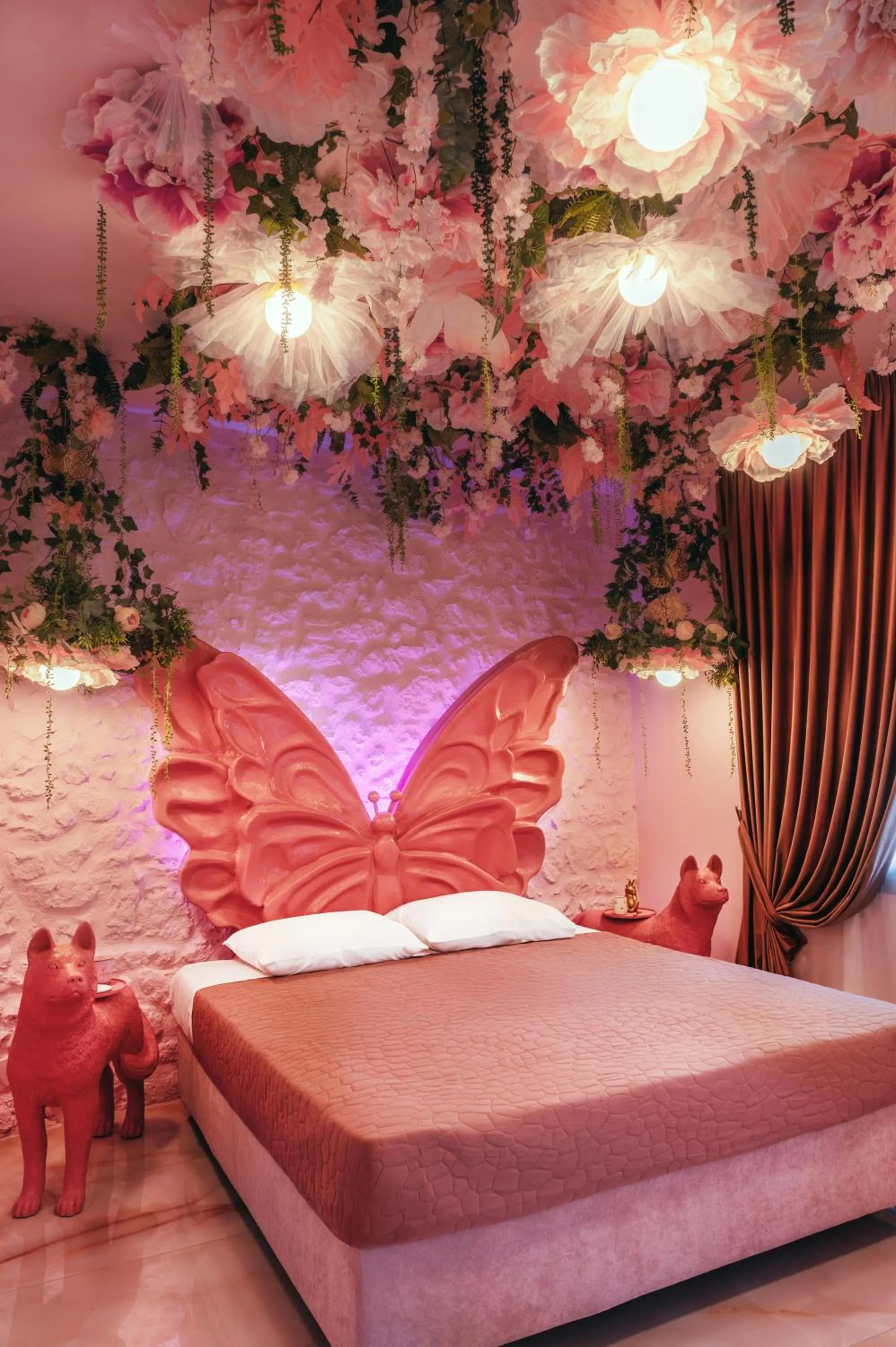 Bed in Fairytale Athens Suites