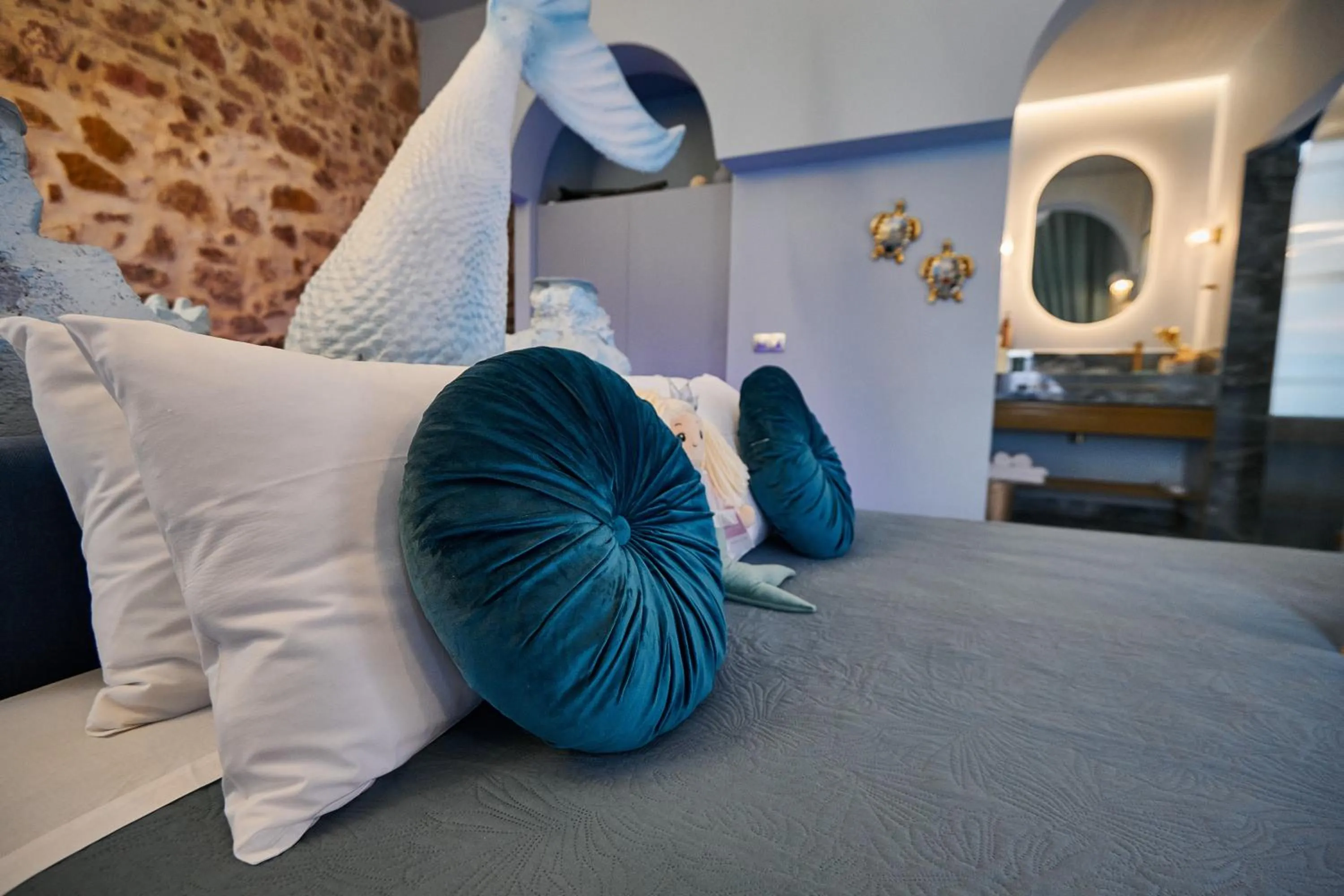 Bed in Fairytale Athens - Luxury Suites