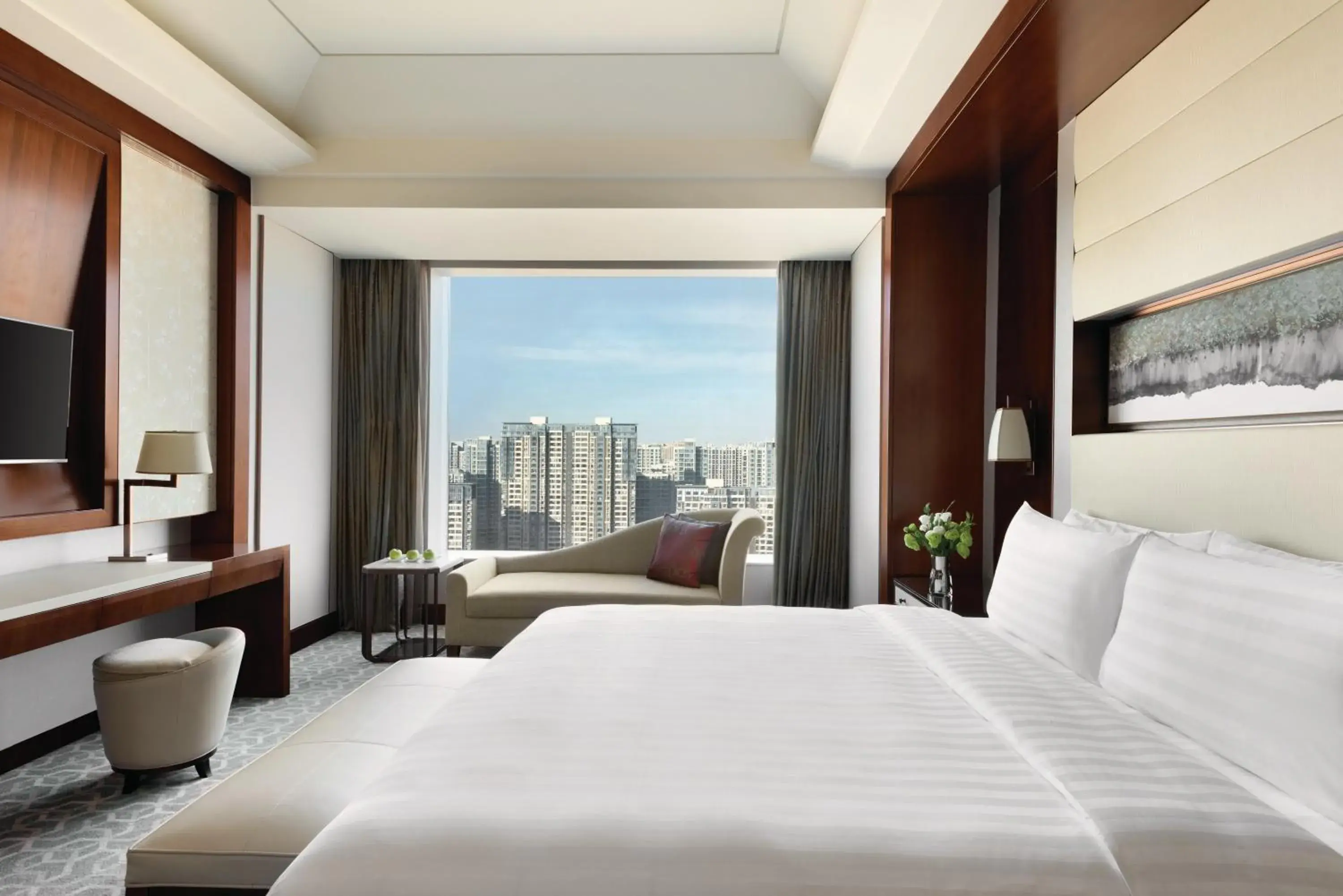 Bedroom, Bed in Shangri-La Tangshan Bedroom, Bed in Shangri-La Tangshan