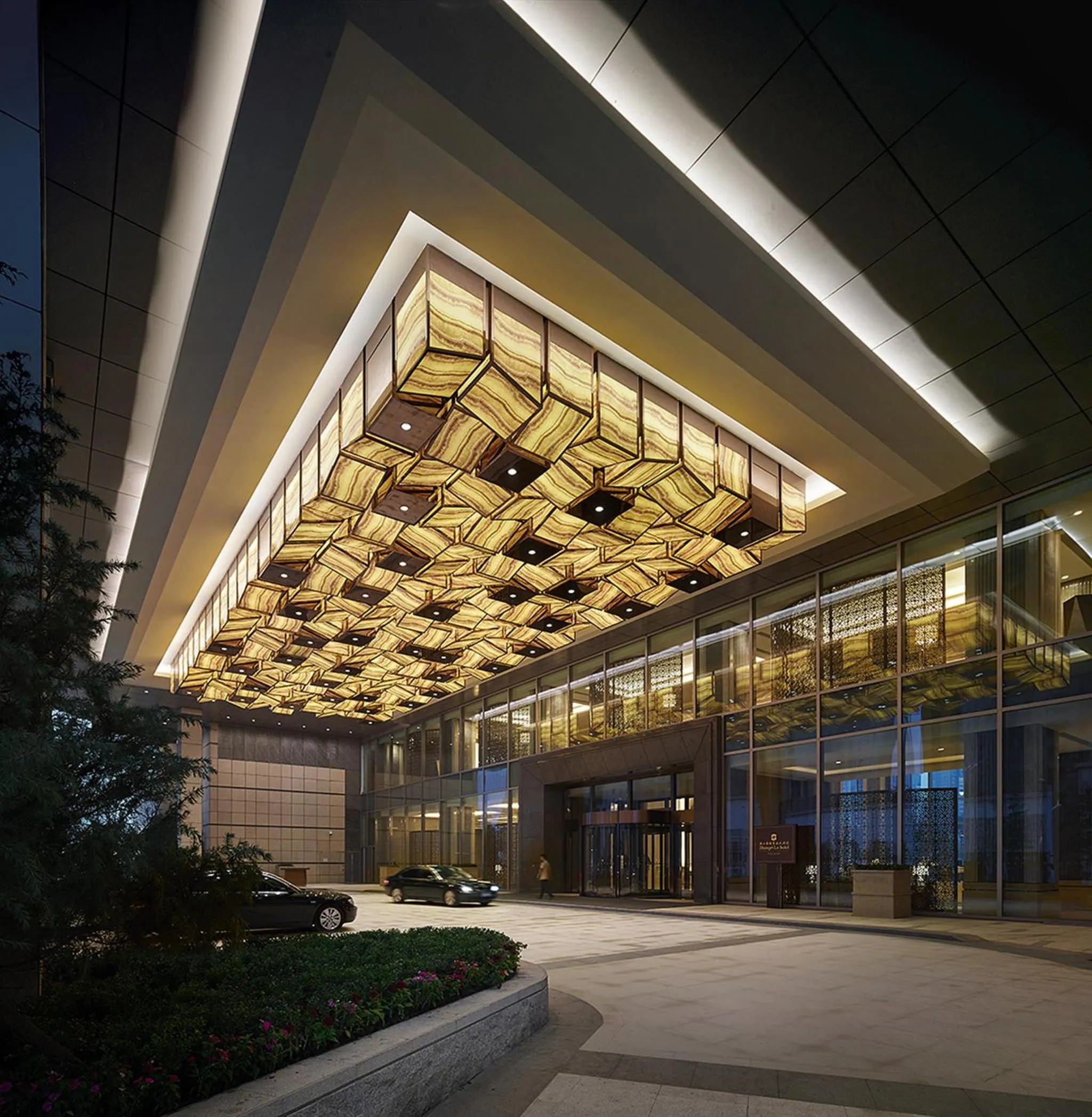 Facade/entrance in Shangri-La Tangshan