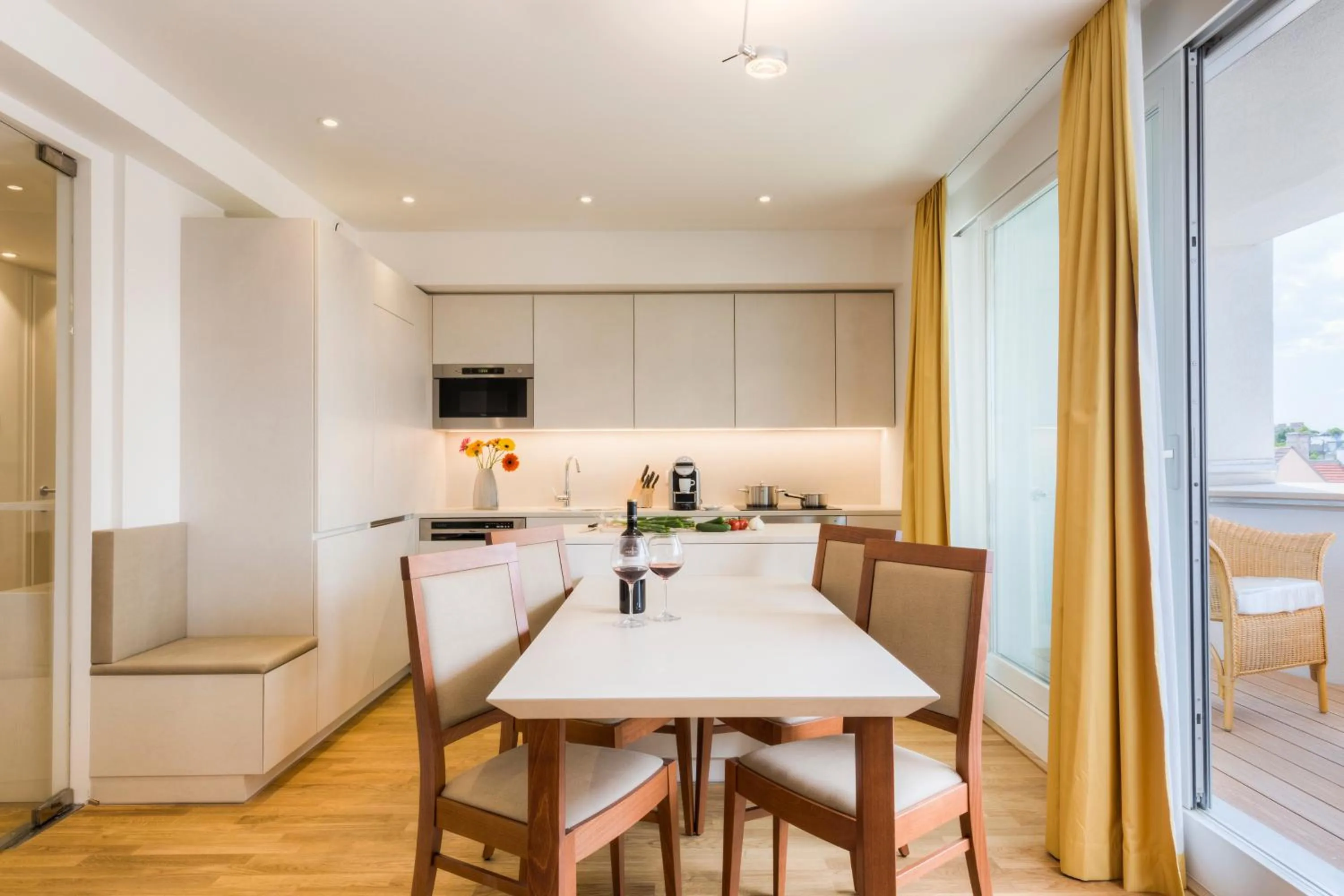 Kitchen or kitchenette in Vienna Grand Apartments DANUBE