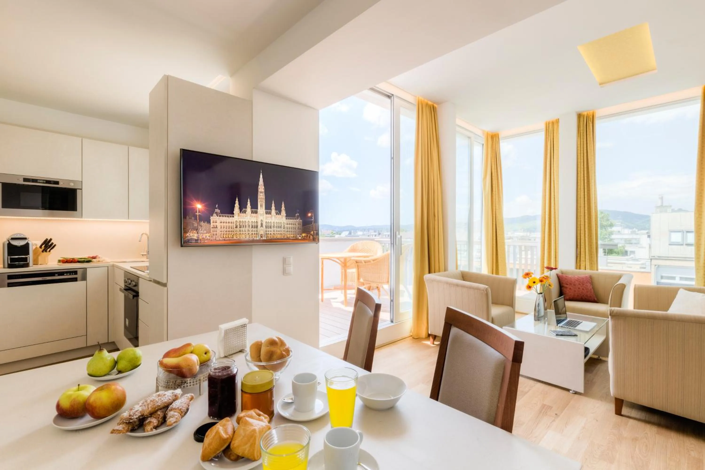 Kitchen or kitchenette in Vienna Grand Apartments DANUBE