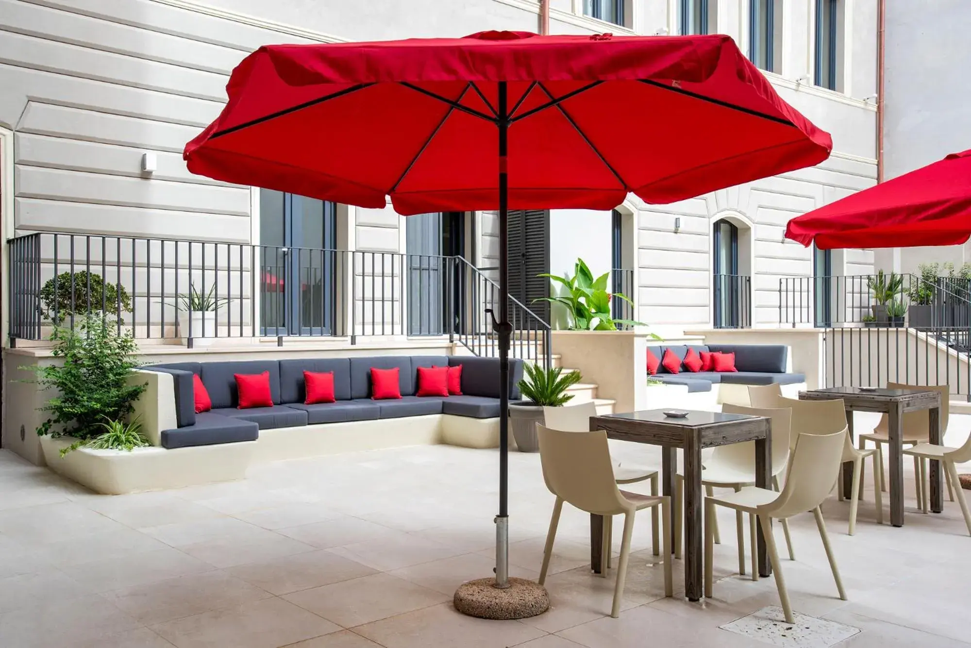 Inner courtyard view in Fortyfive Squared Hotel Inner courtyard view in Fortyfive Squared Hotel