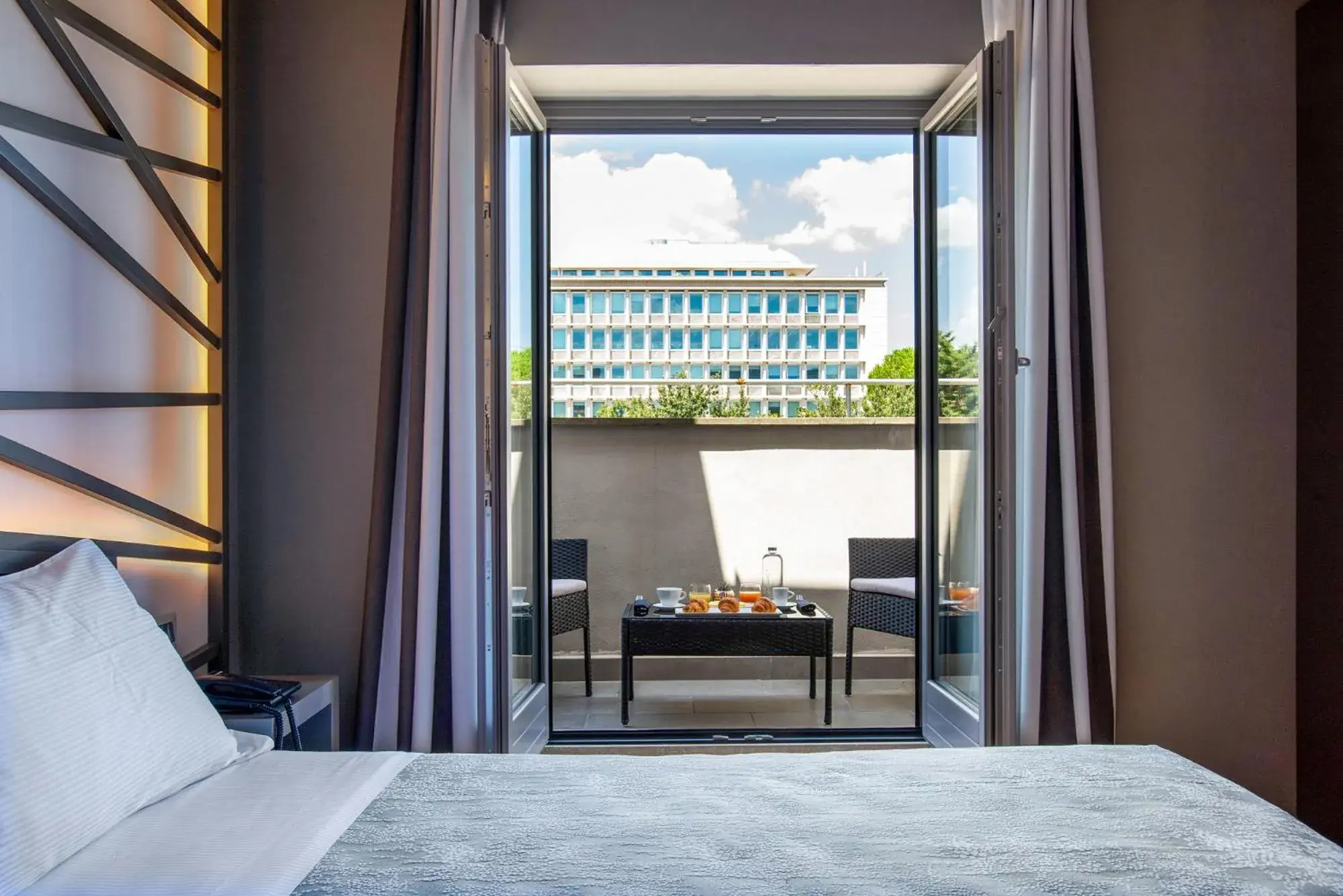 Breakfast, Bed in Fortyfive Squared Hotel Breakfast, Bed in Fortyfive Squared Hotel