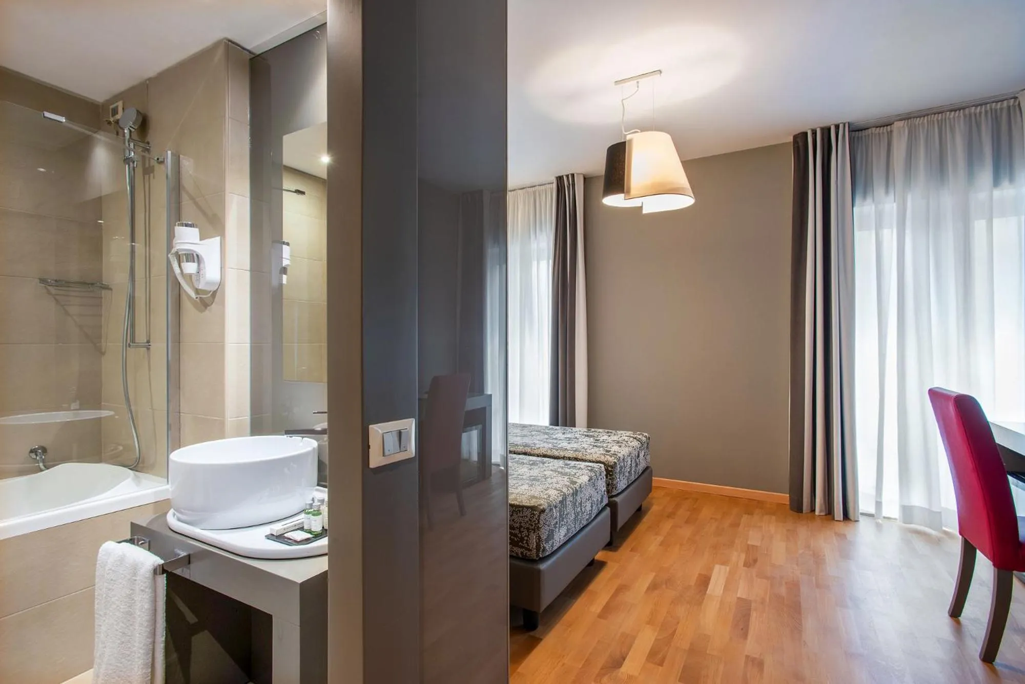 Bedroom in Fortyfive Squared Hotel