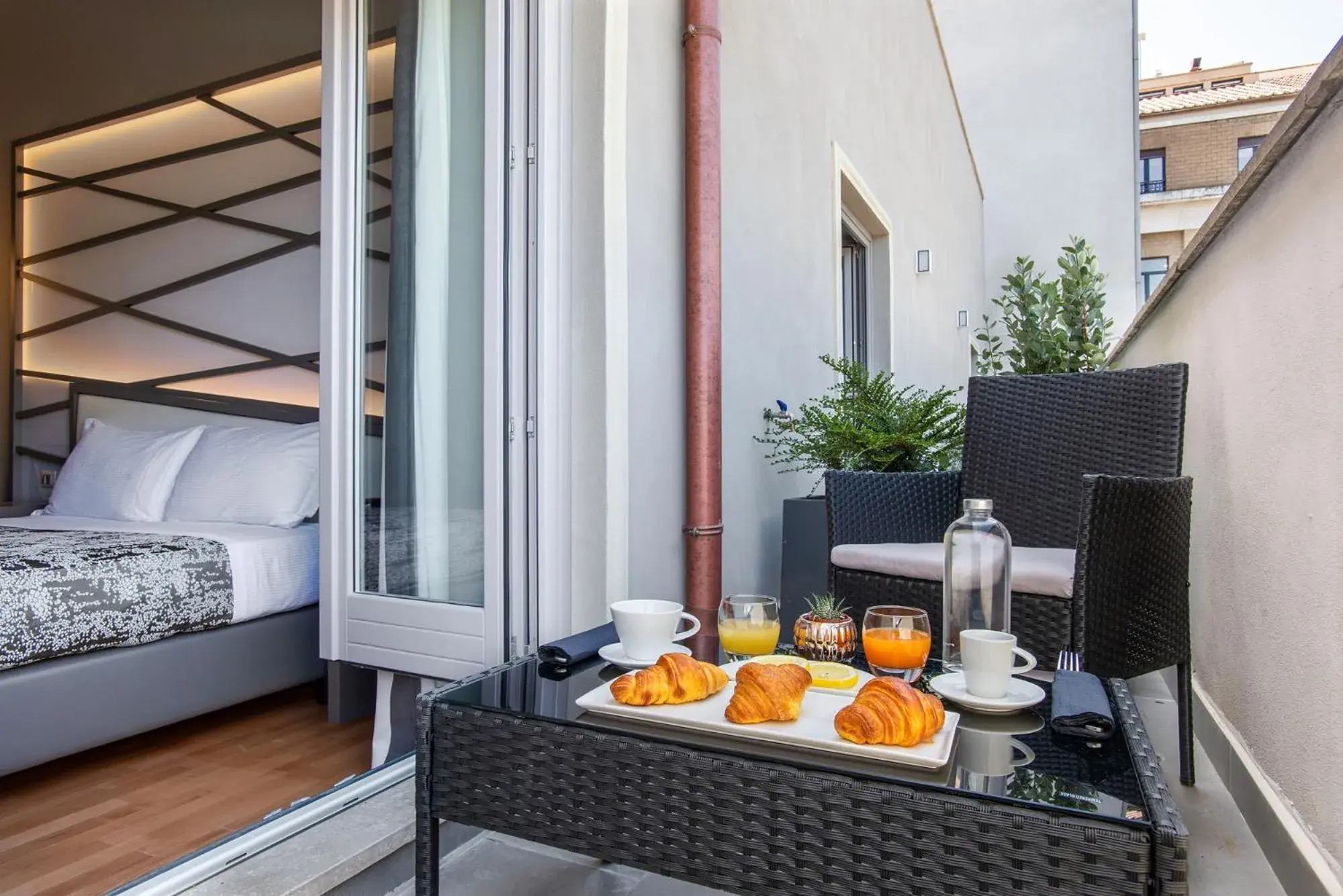 Breakfast, Bed in Fortyfive Squared Hotel Breakfast, Bed in Fortyfive Squared Hotel