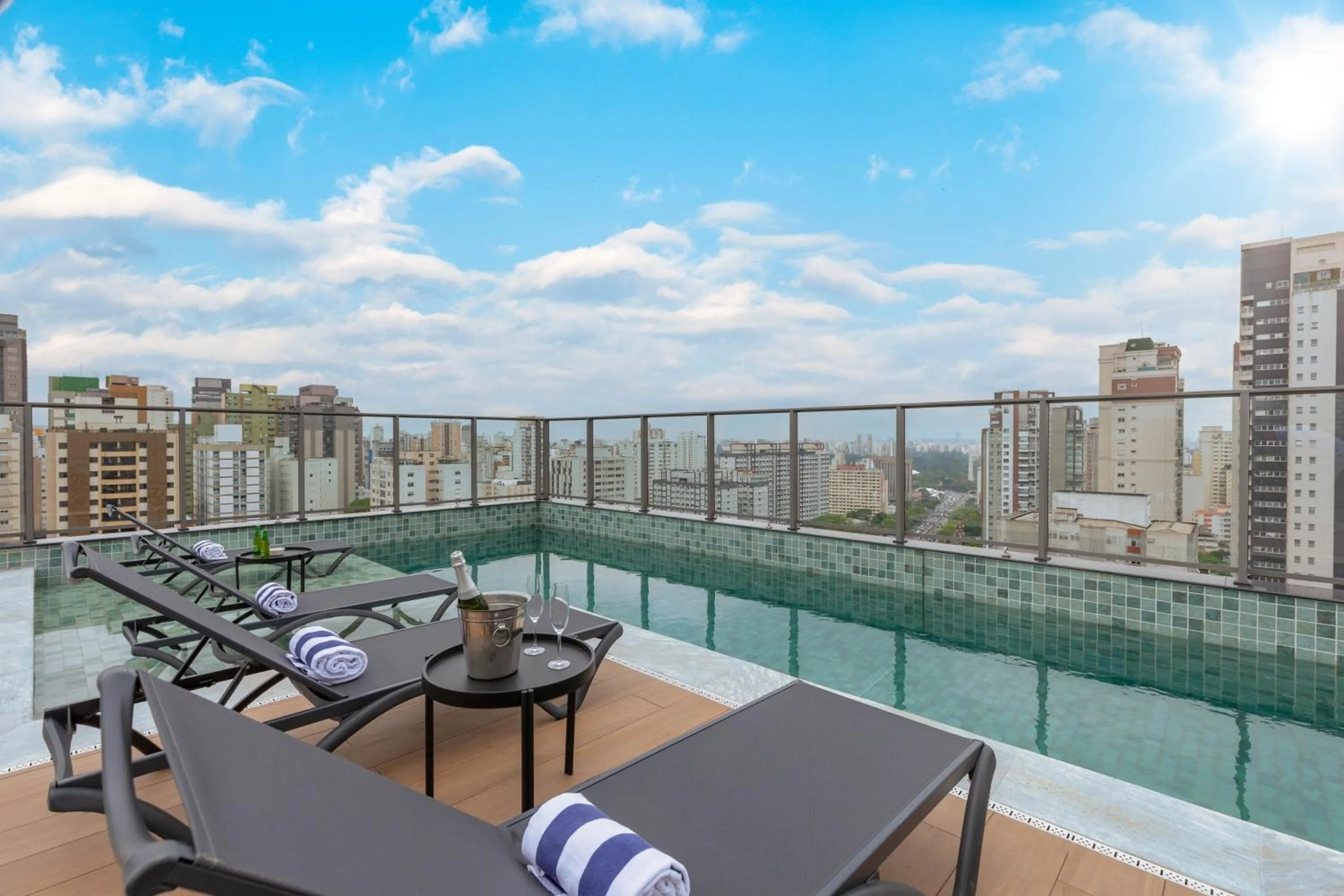 Pool view in Cozzy Premium Paulista Hotel