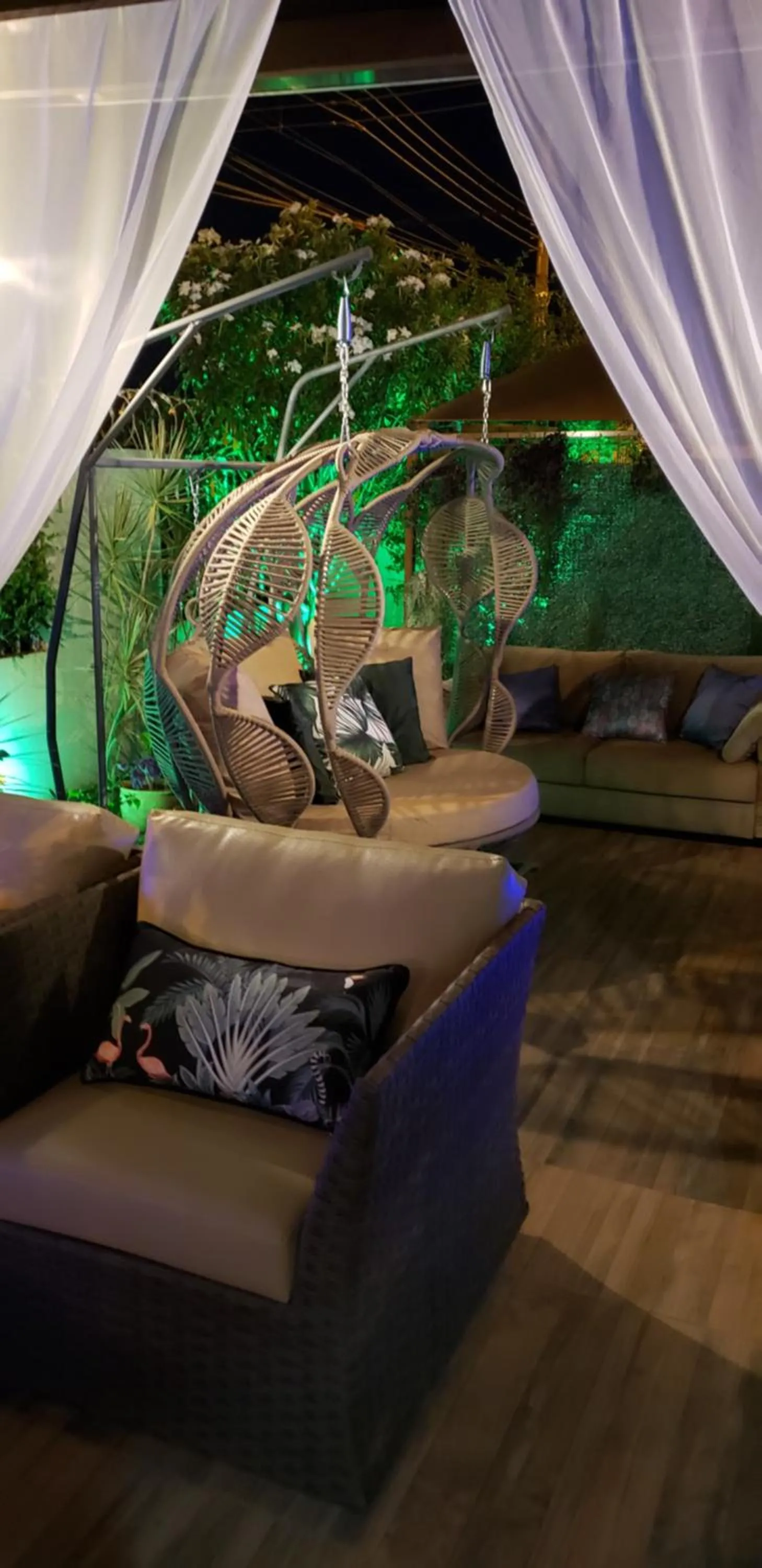 Seating area in Pousada das Orquídeas