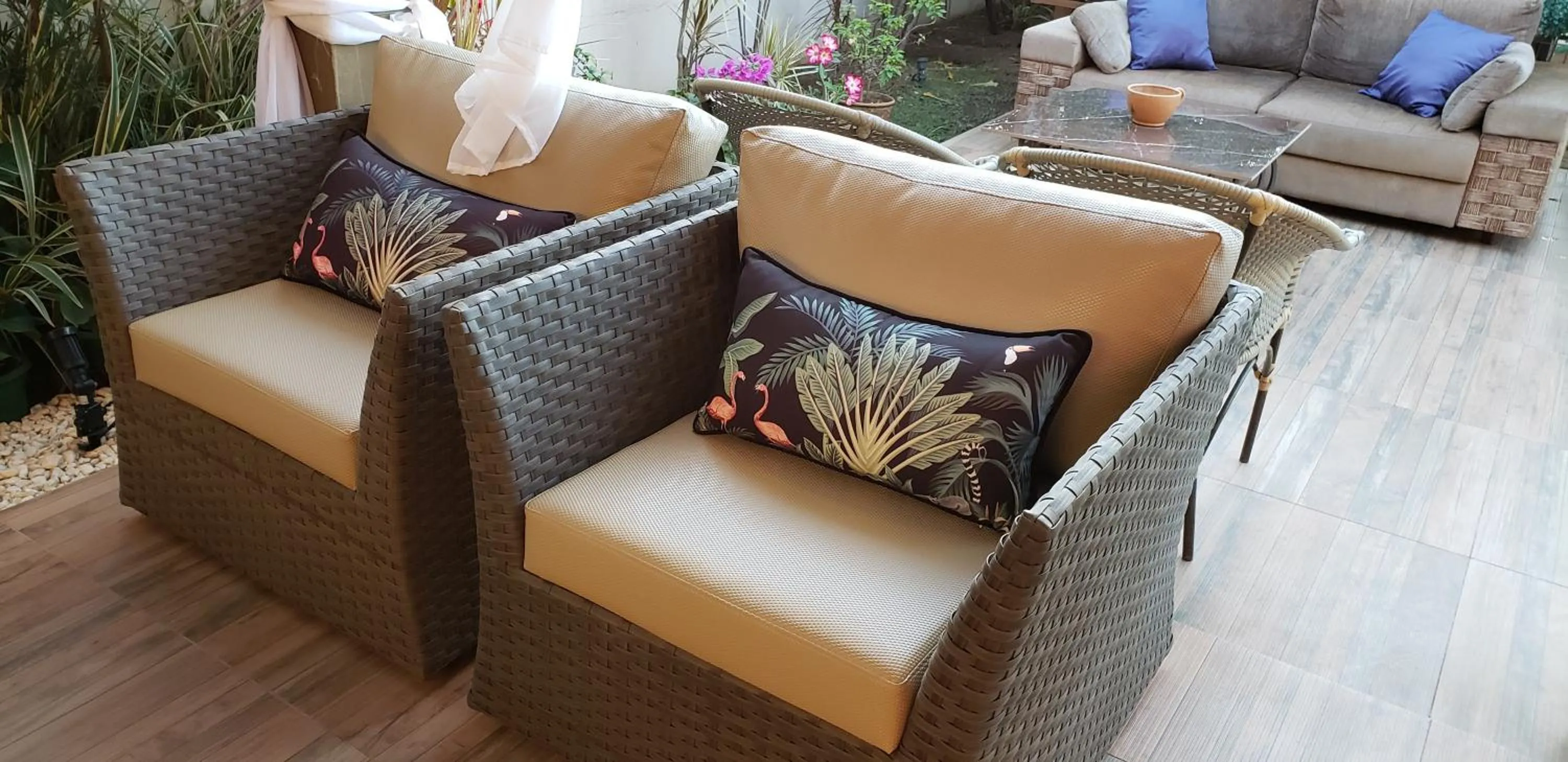 Seating area in Pousada das Orquídeas