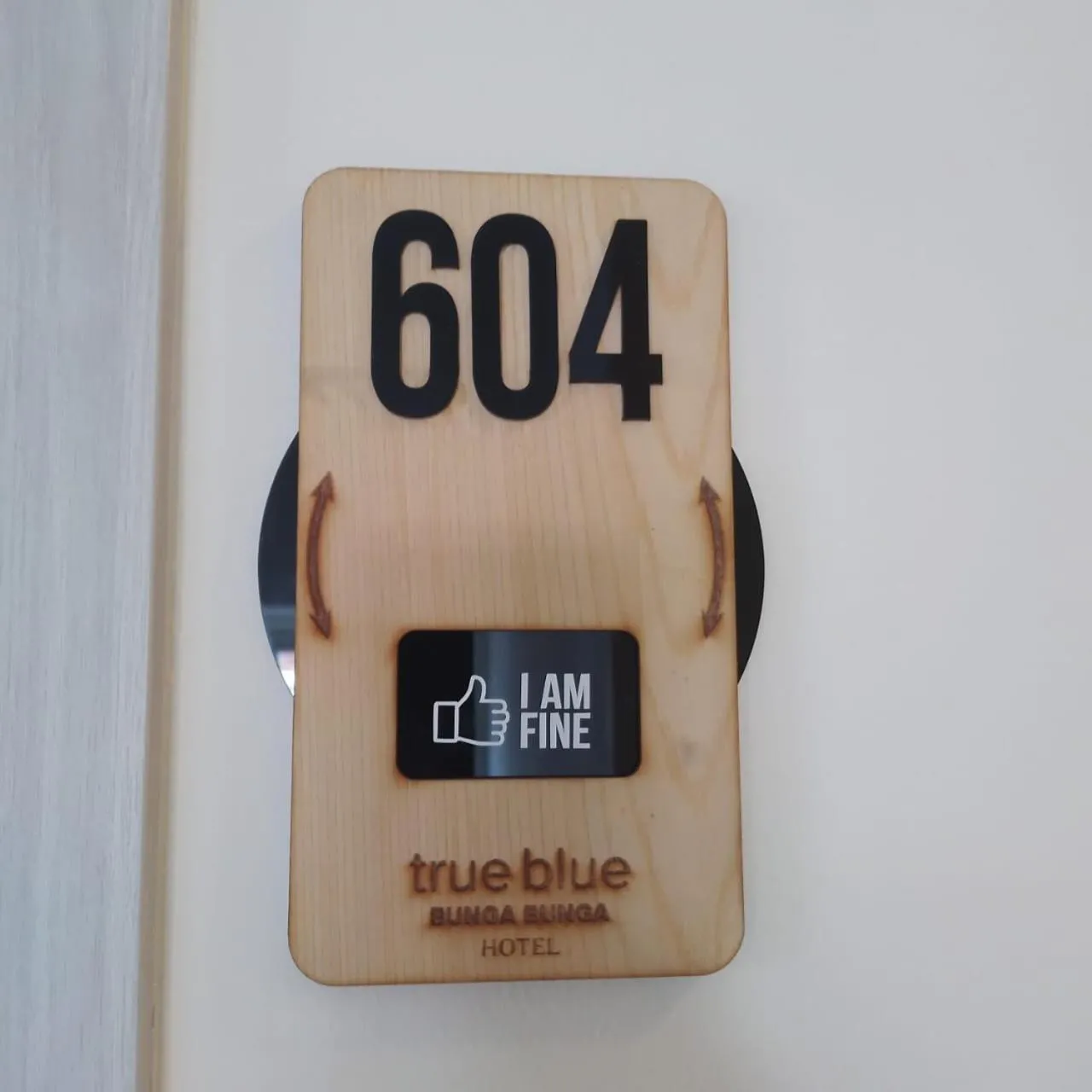 Text overlay in True Blue Bunga Bunga Hotel Pasar Baru - Jakarta