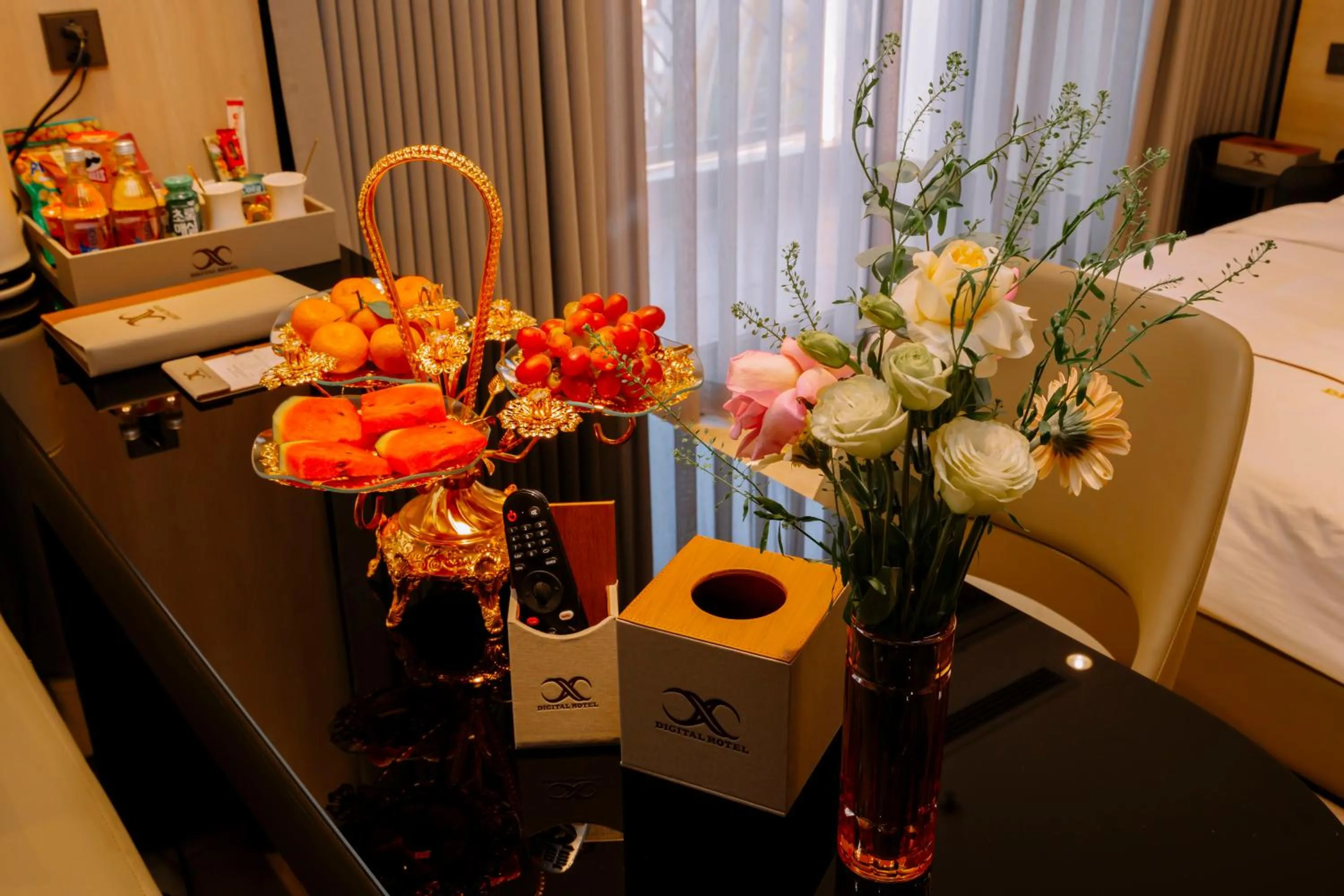 Food and drinks, Bed in X-Digital HOTEL