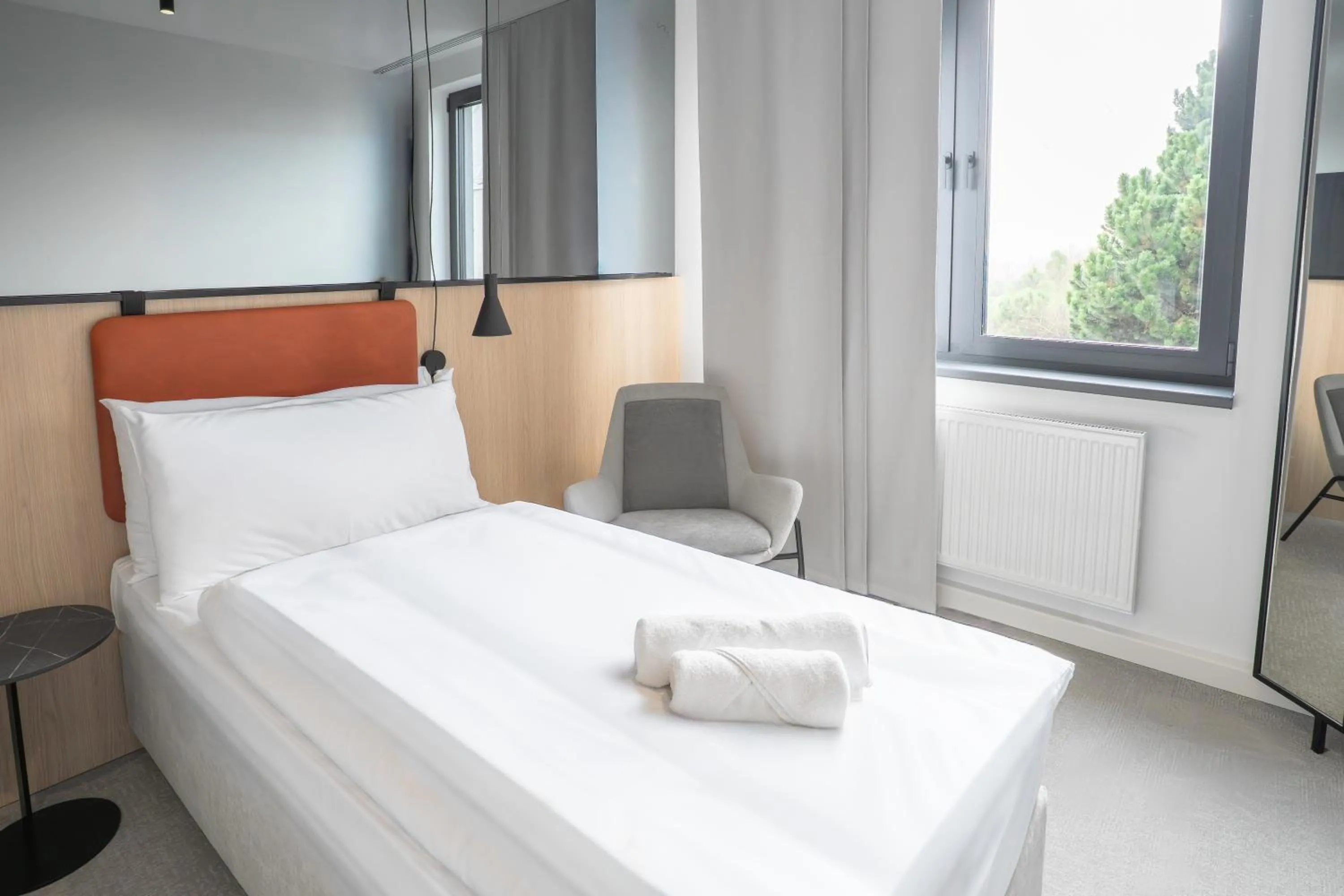 Property building, Bed in WE Hotel EXPO Prague